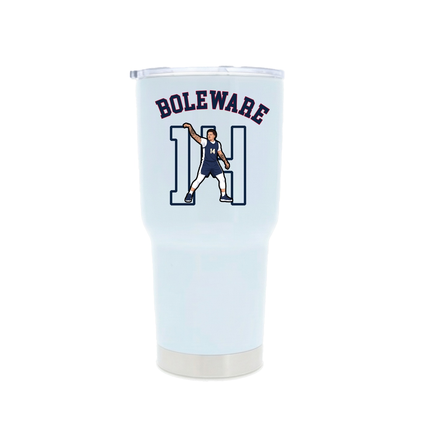 30oz Stainless Steel Tumbler — Shirsey Arch in White