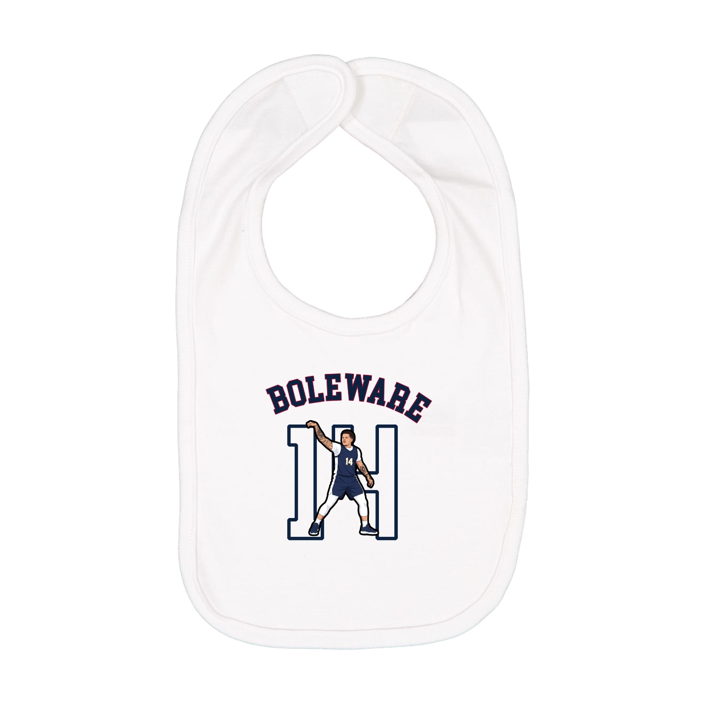 Infant Bib — Shirsey Arch in White