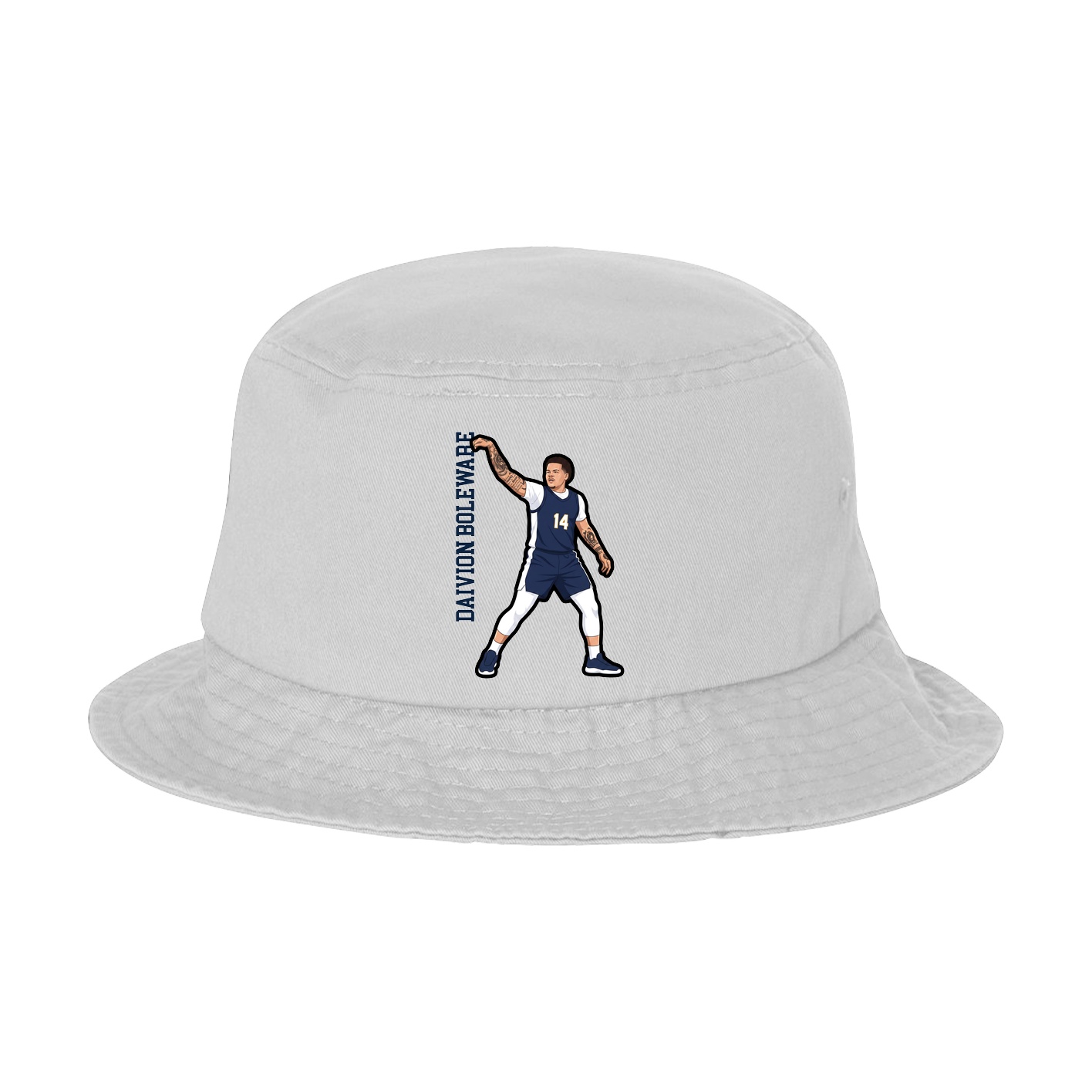 Bucket Cap — Name Vertical in White