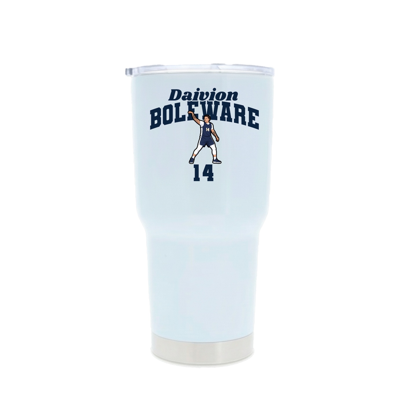 30oz Stainless Steel Tumbler — Signature Arch in White