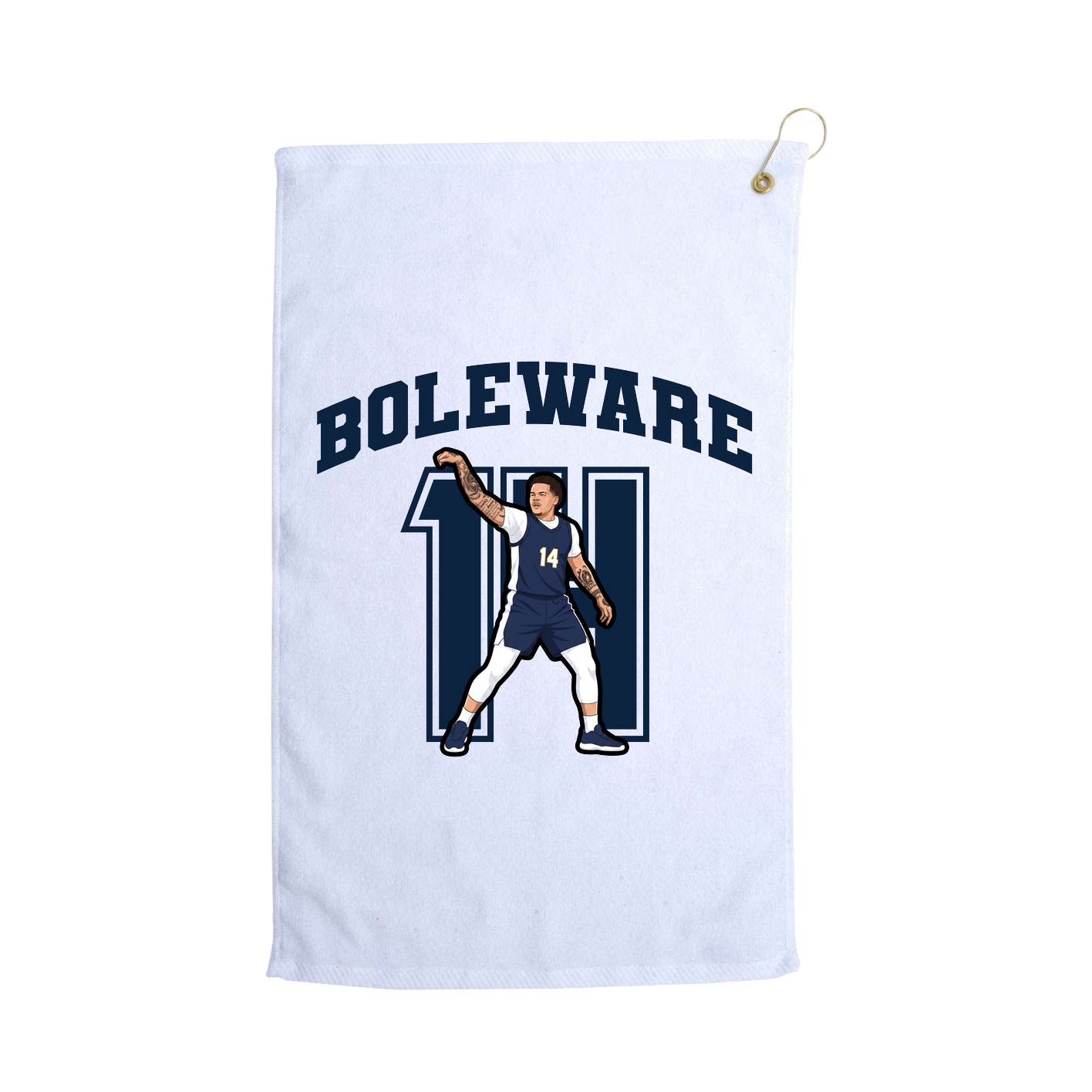 Golf Towel — Number in White