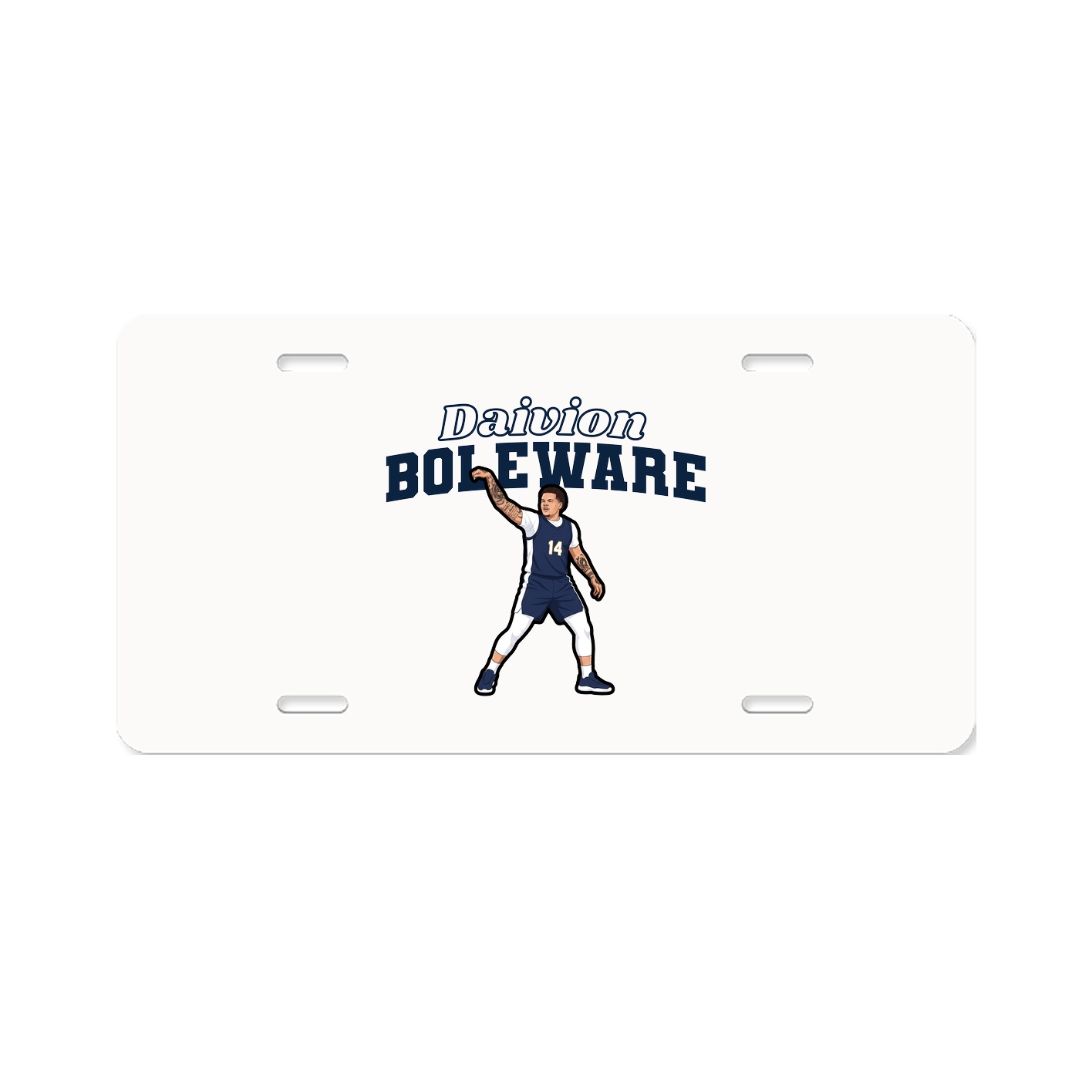 License Plate — Name Arch in Classic