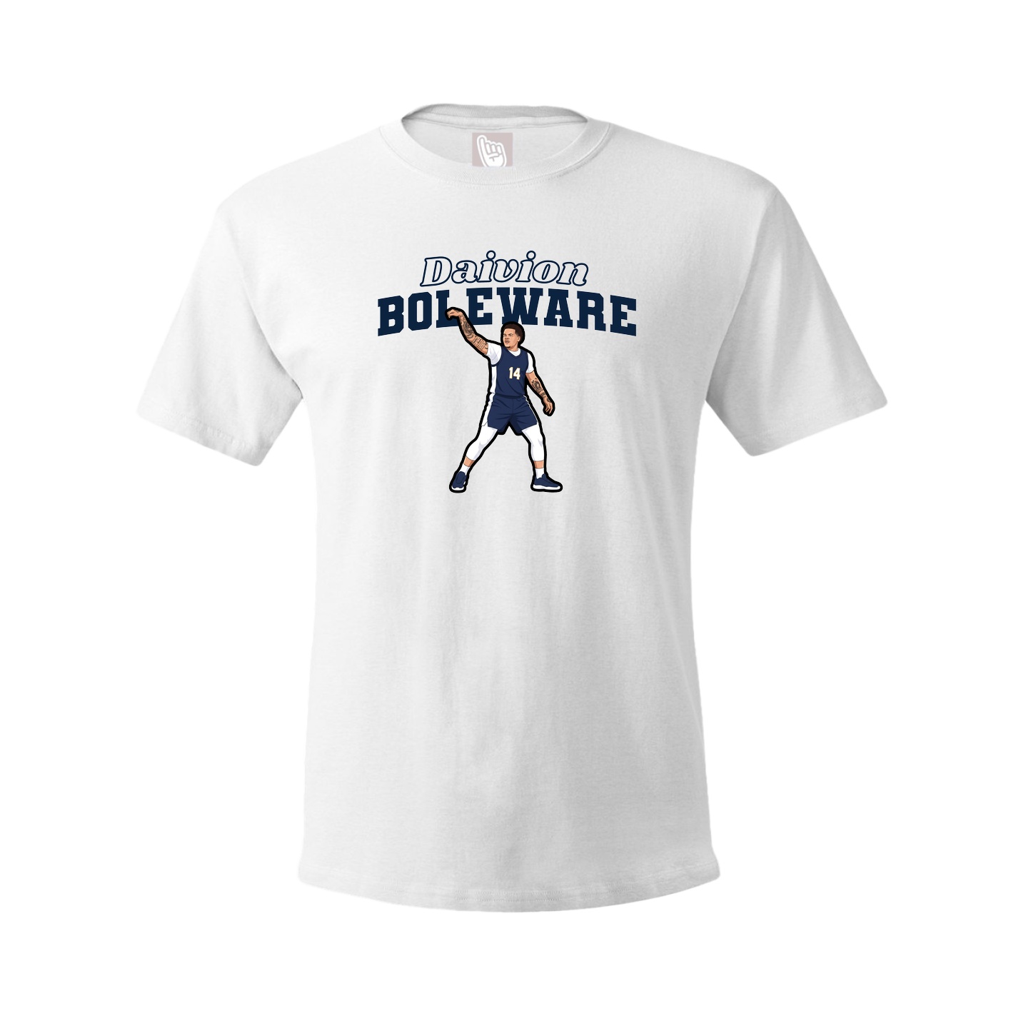 Youth Tee — Name Arch in White