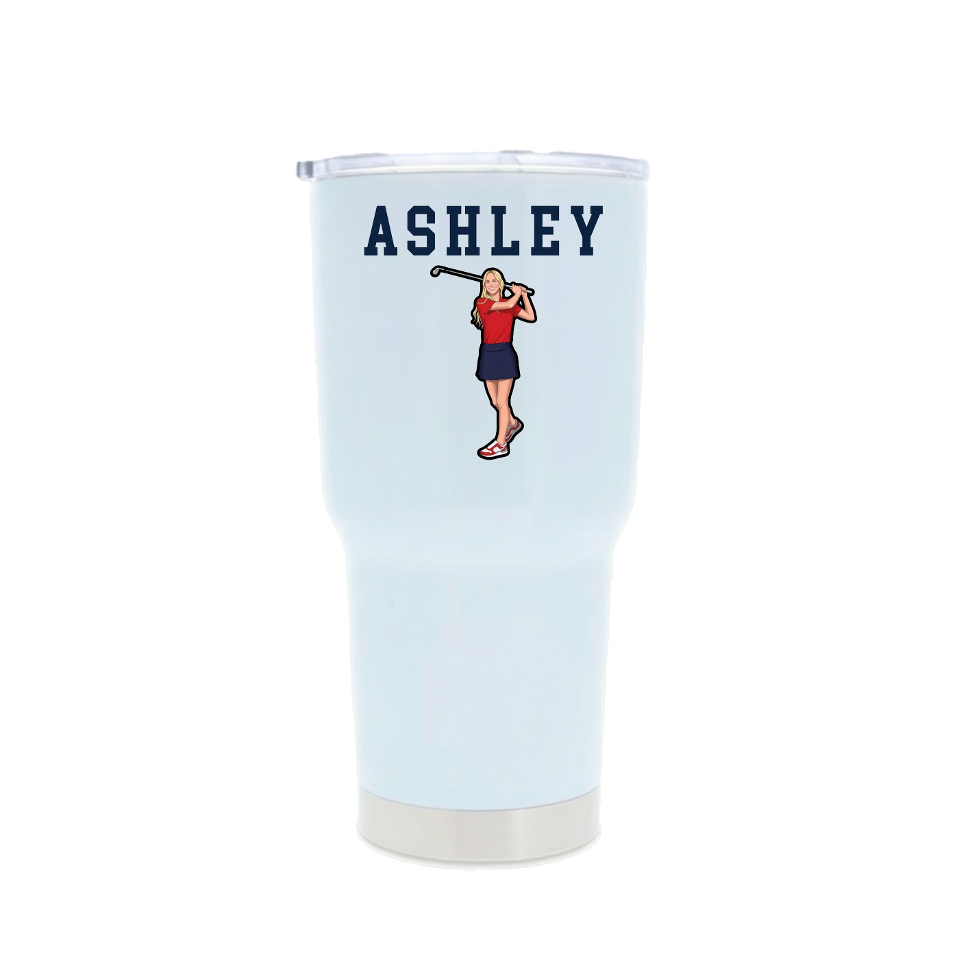 30oz Stainless Steel Tumbler — Shirsey in White