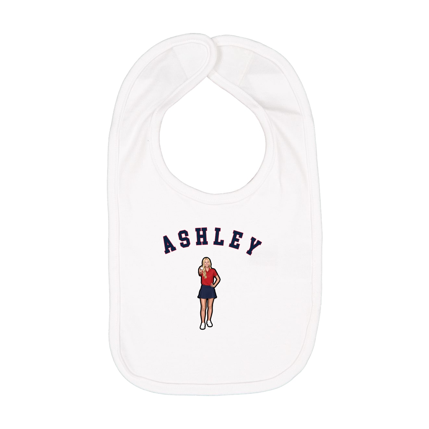 Infant Bib — Shirsey Arch in White