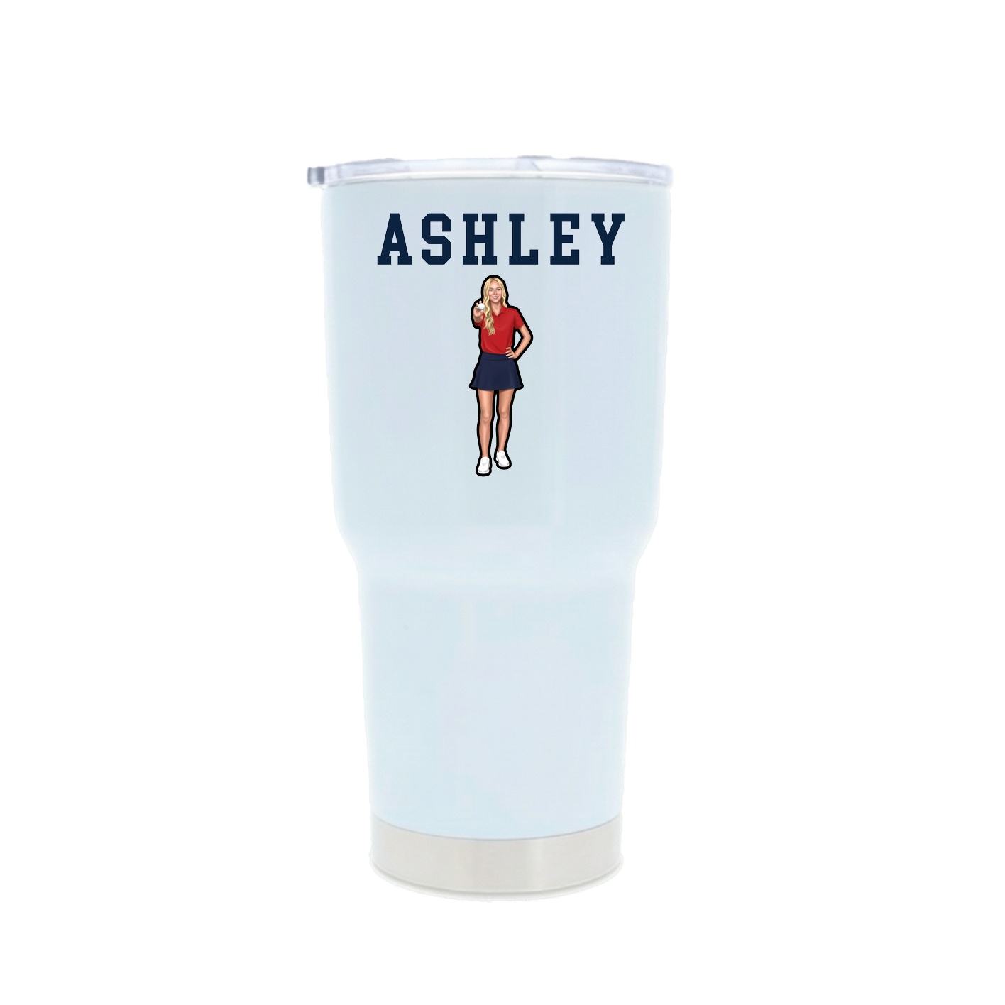 30oz Stainless Steel Tumbler — Shirsey in White