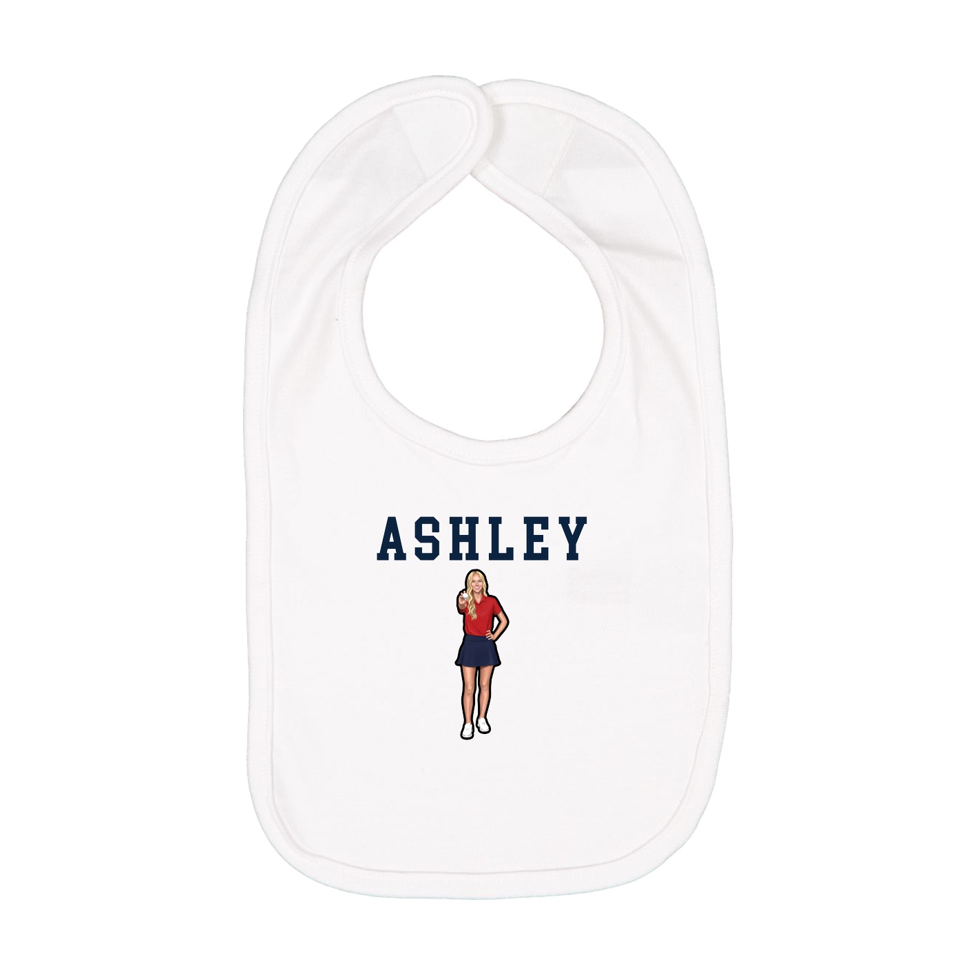 Infant Bib — Shirsey in White