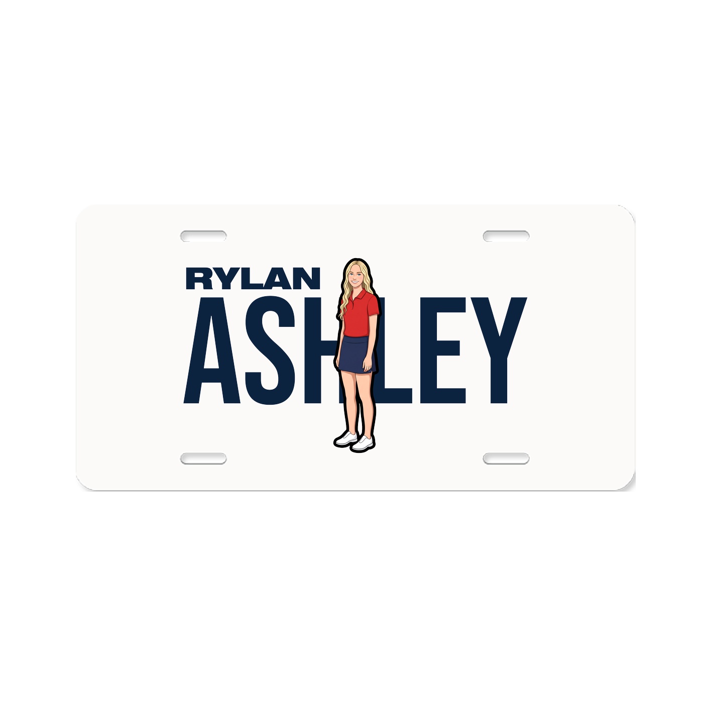License Plate — Player Name in Classic