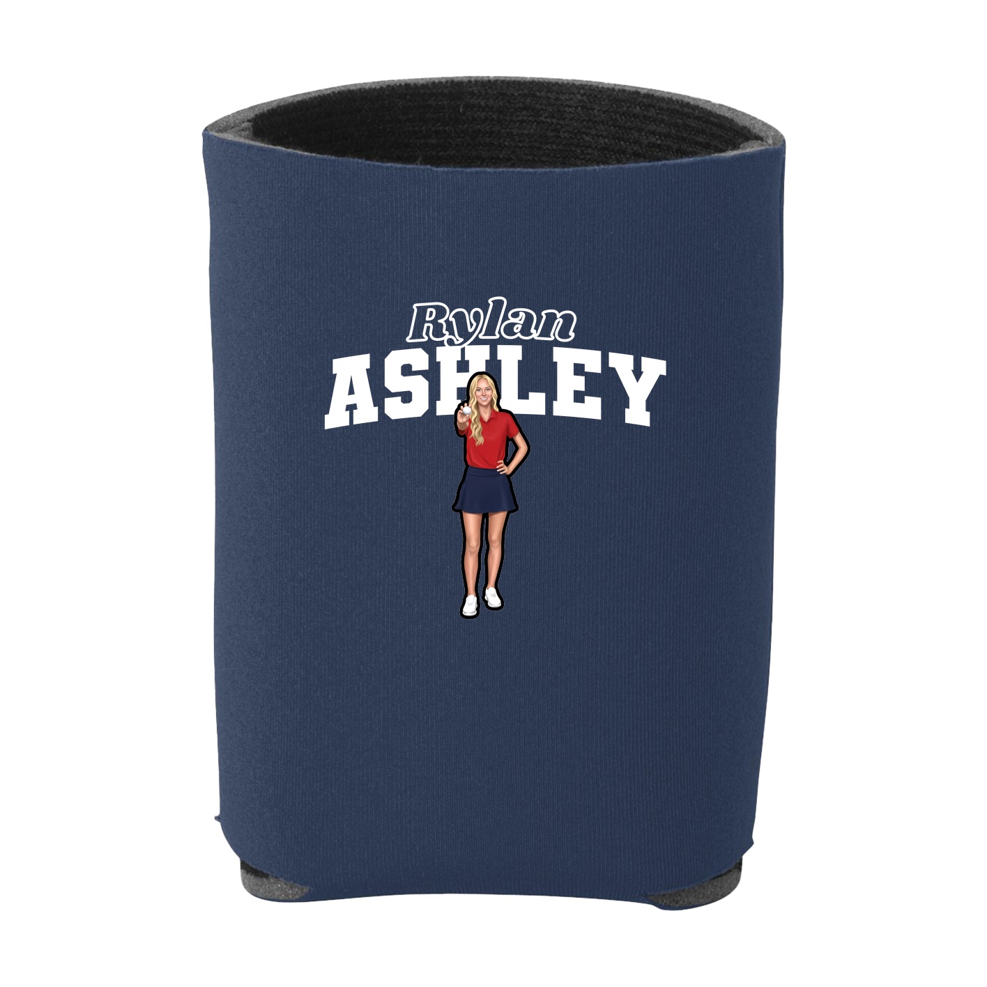 Can Holder — Name Arch in Navy