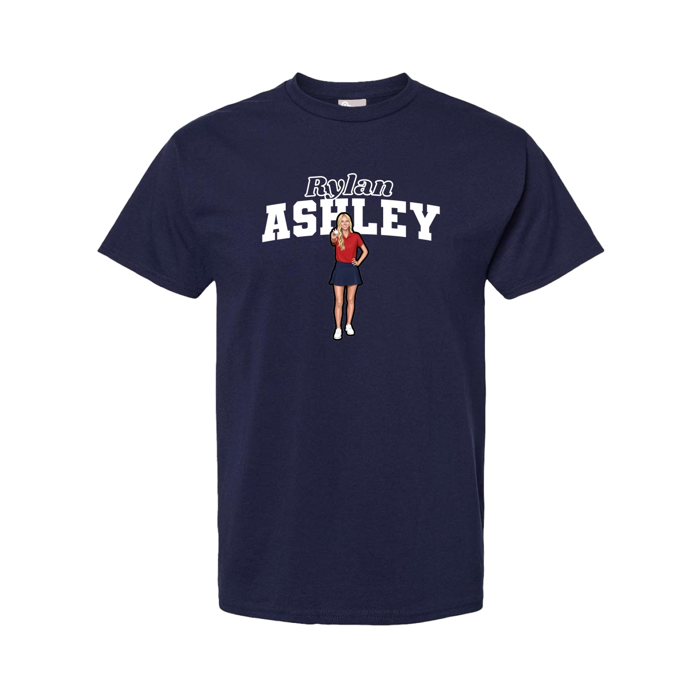Youth Tee — Name Arch in Navy