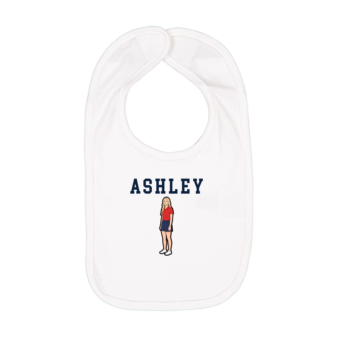 Infant Bib — Shirsey in White