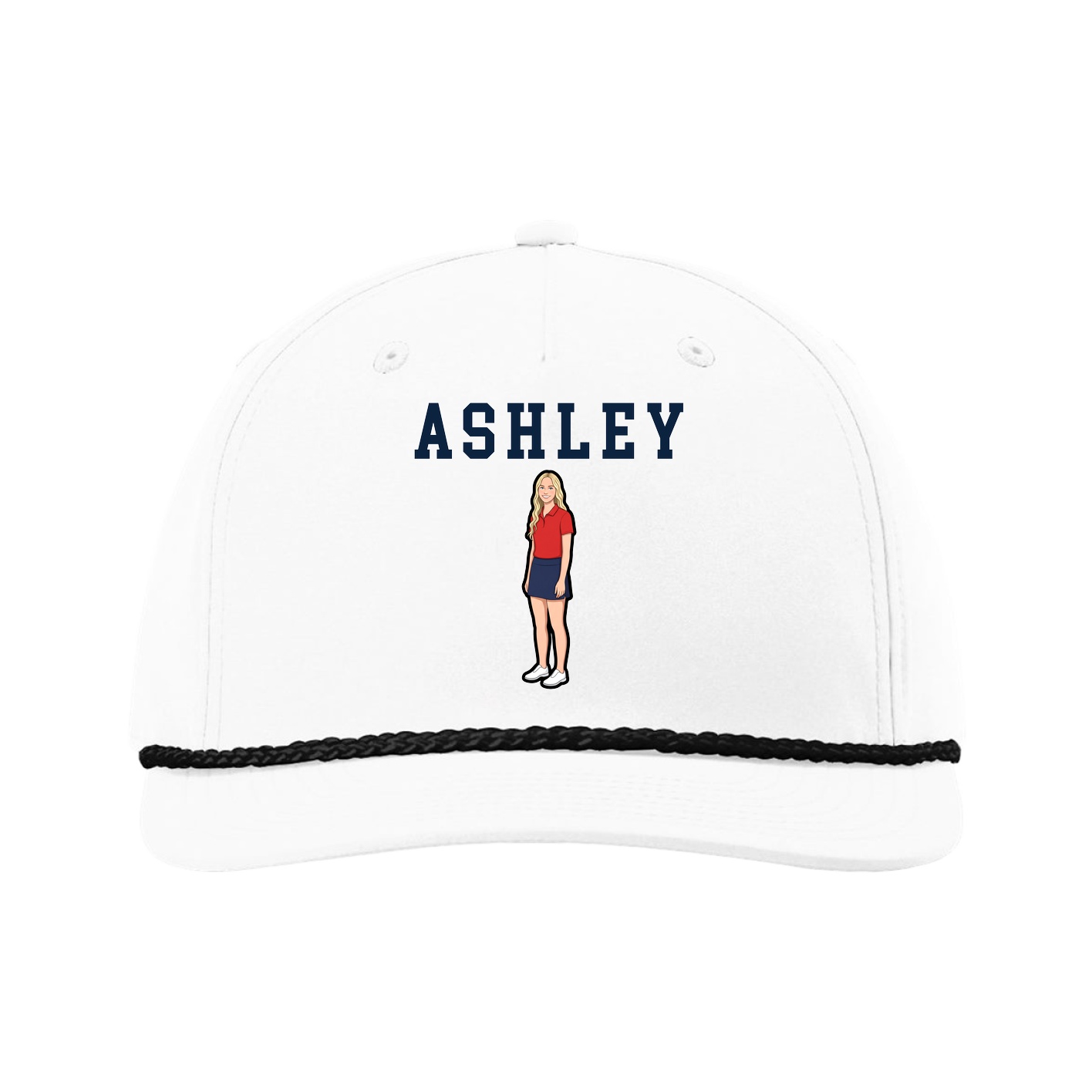Five-Panel Classic Rope Cap — Shirsey in White
