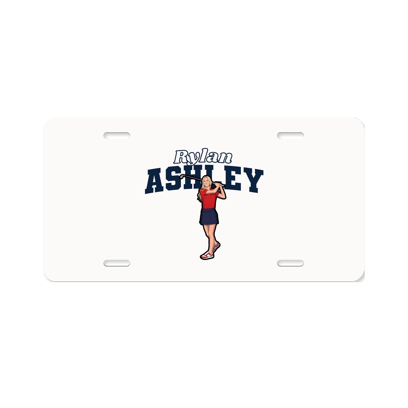 License Plate — Name Arch in Classic