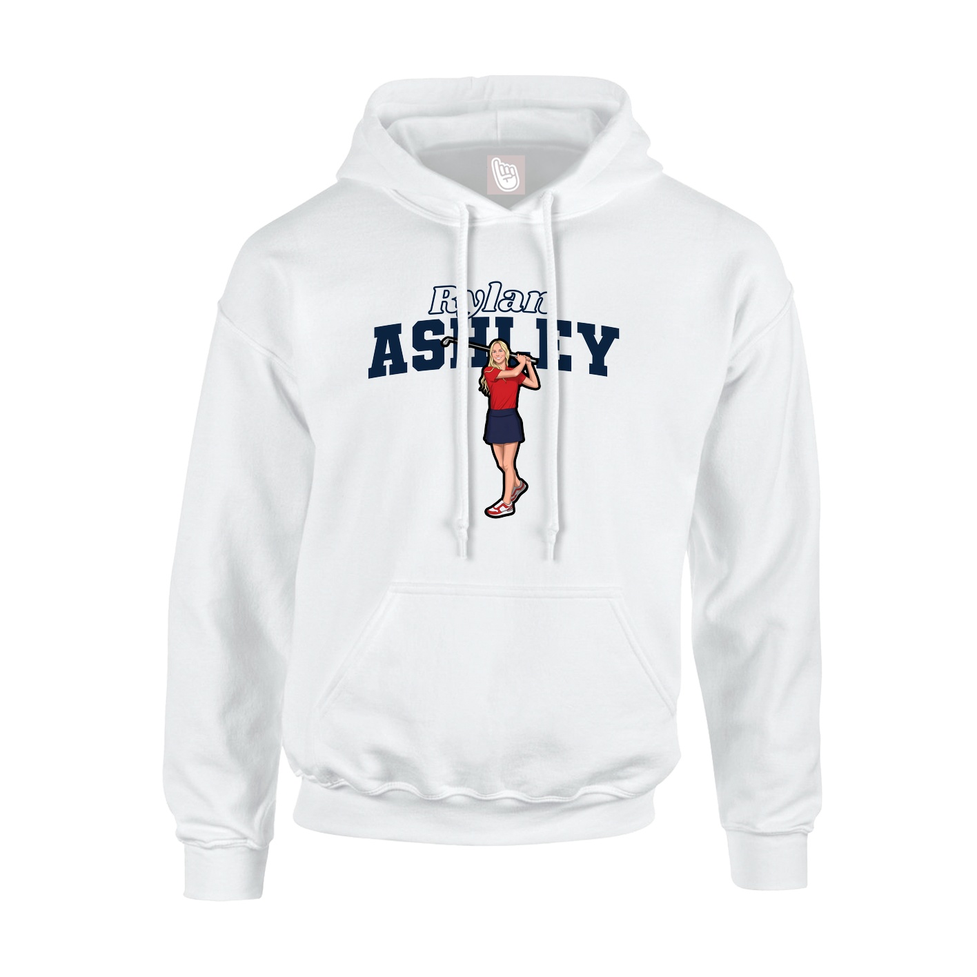 Hoodie — Name Arch in White