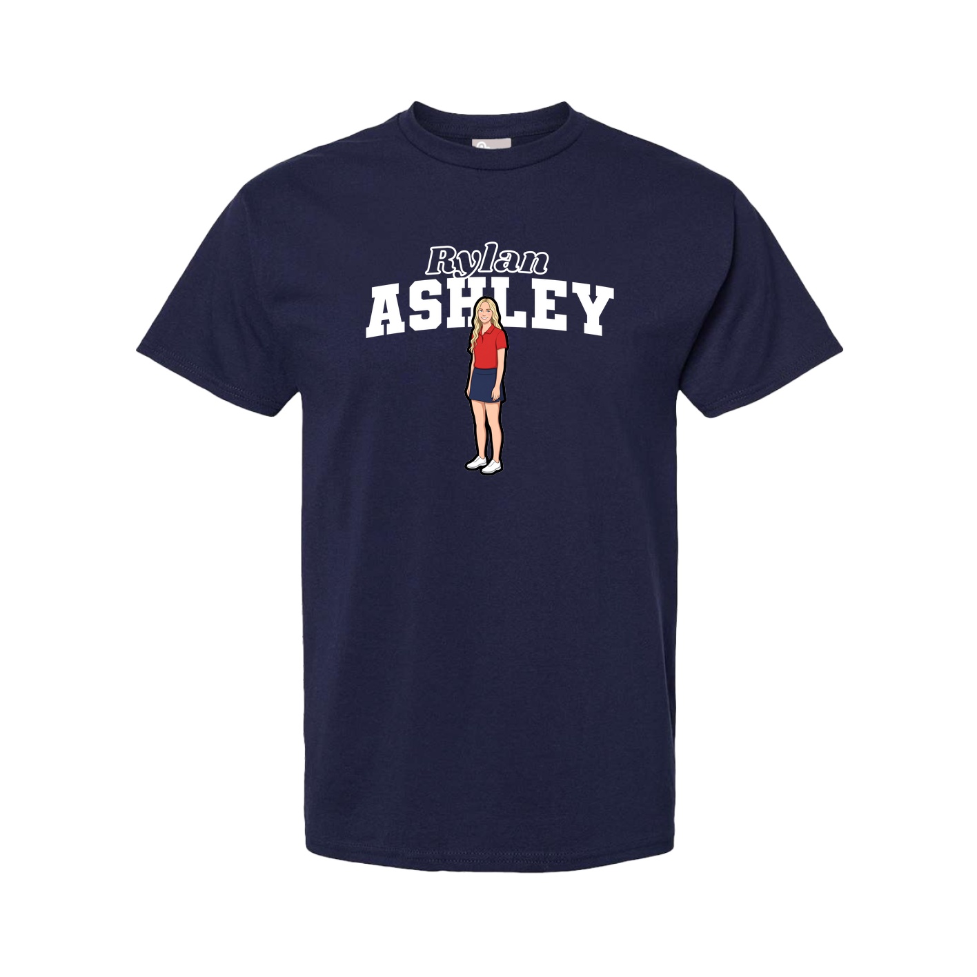 Tee — Name Arch in Navy