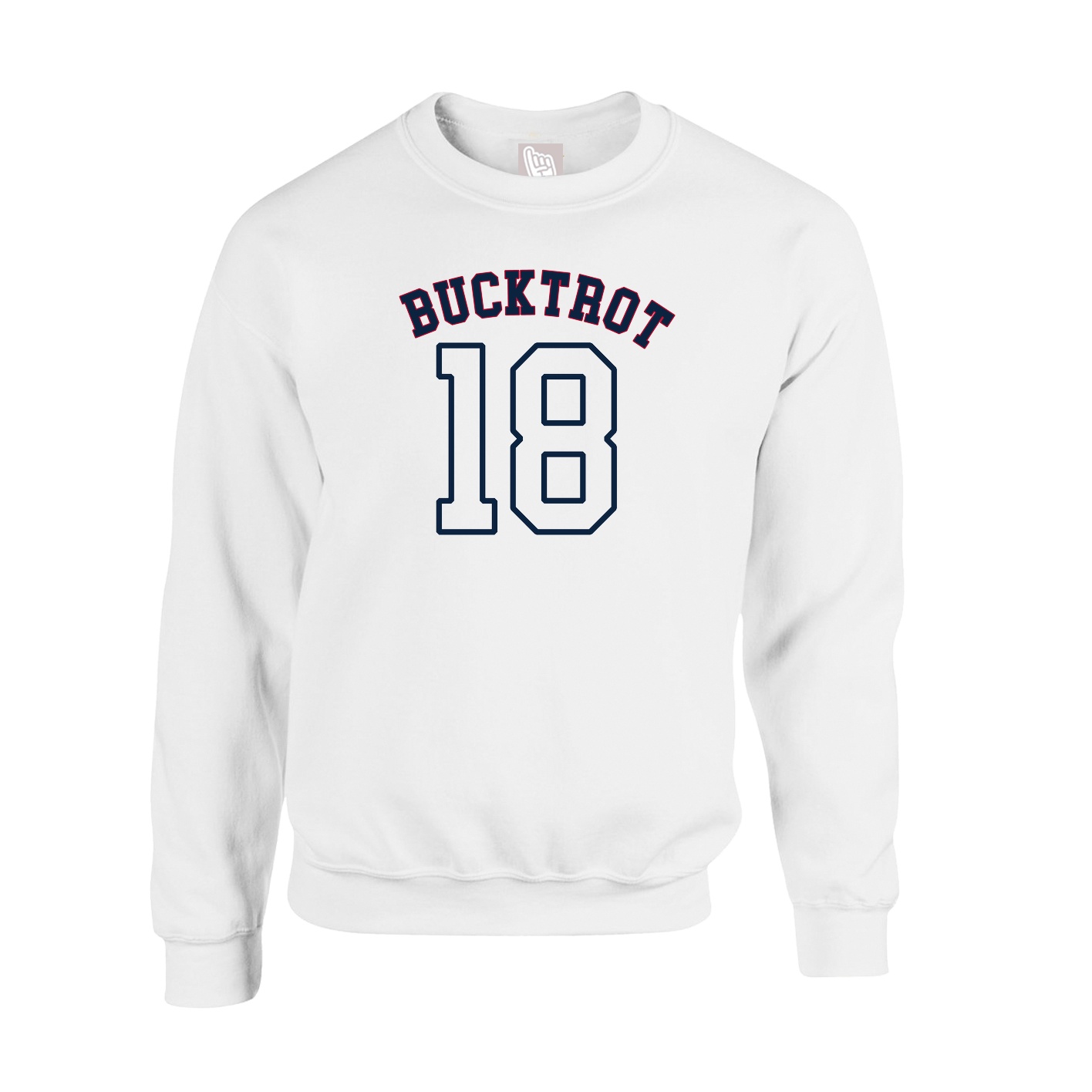 Fleece Crew — Shirsey Arch in White