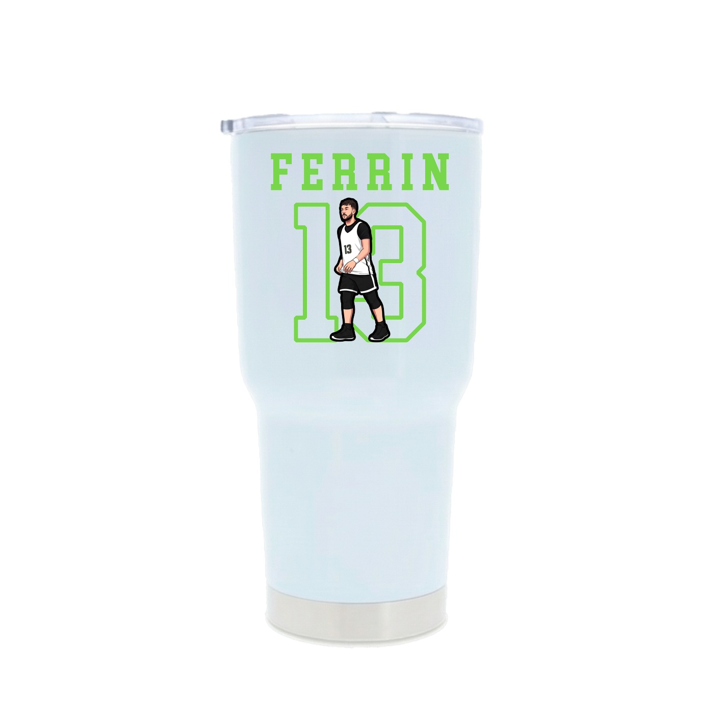 30oz Stainless Steel Tumbler — Shirsey in White