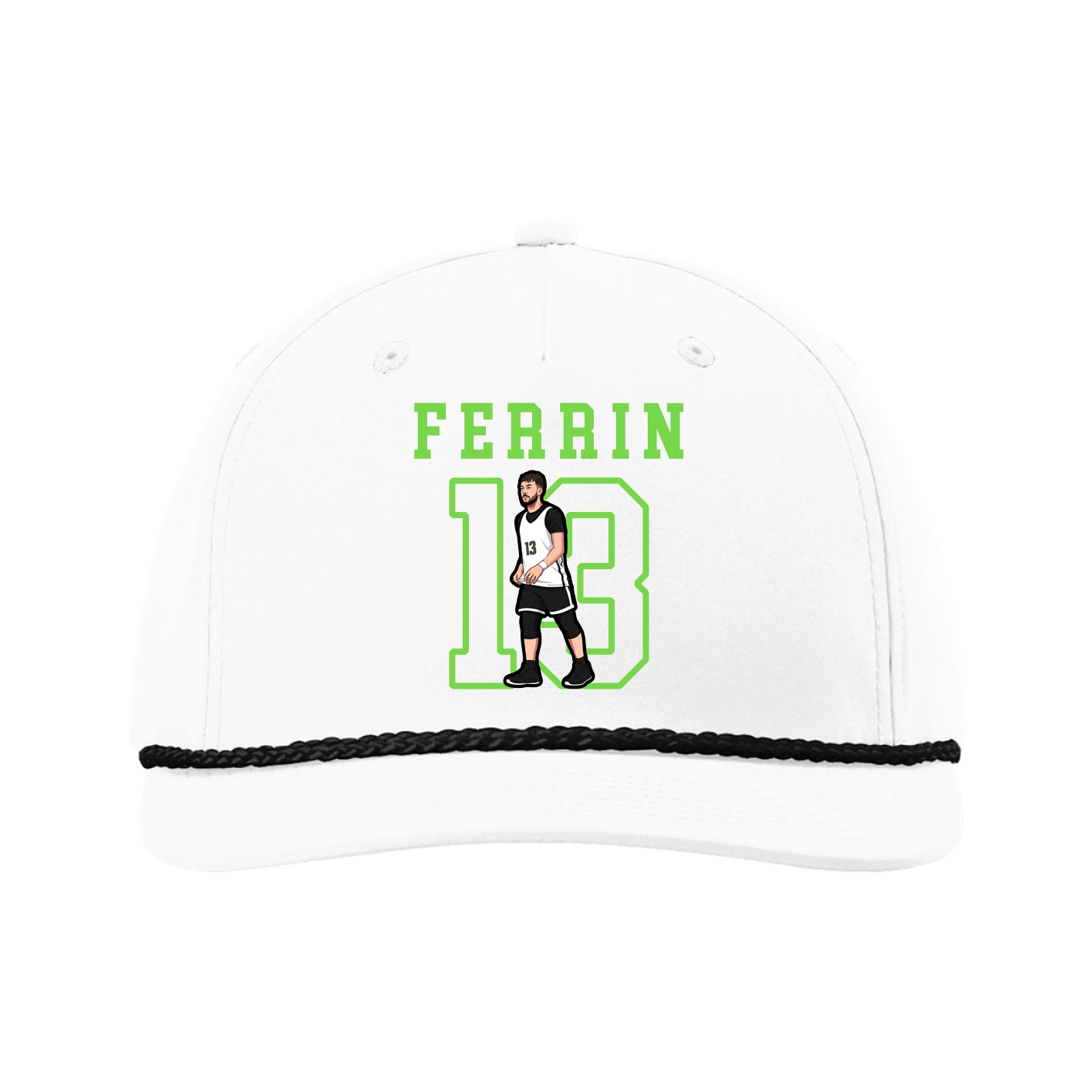 Five-Panel Classic Rope Cap — Shirsey in White
