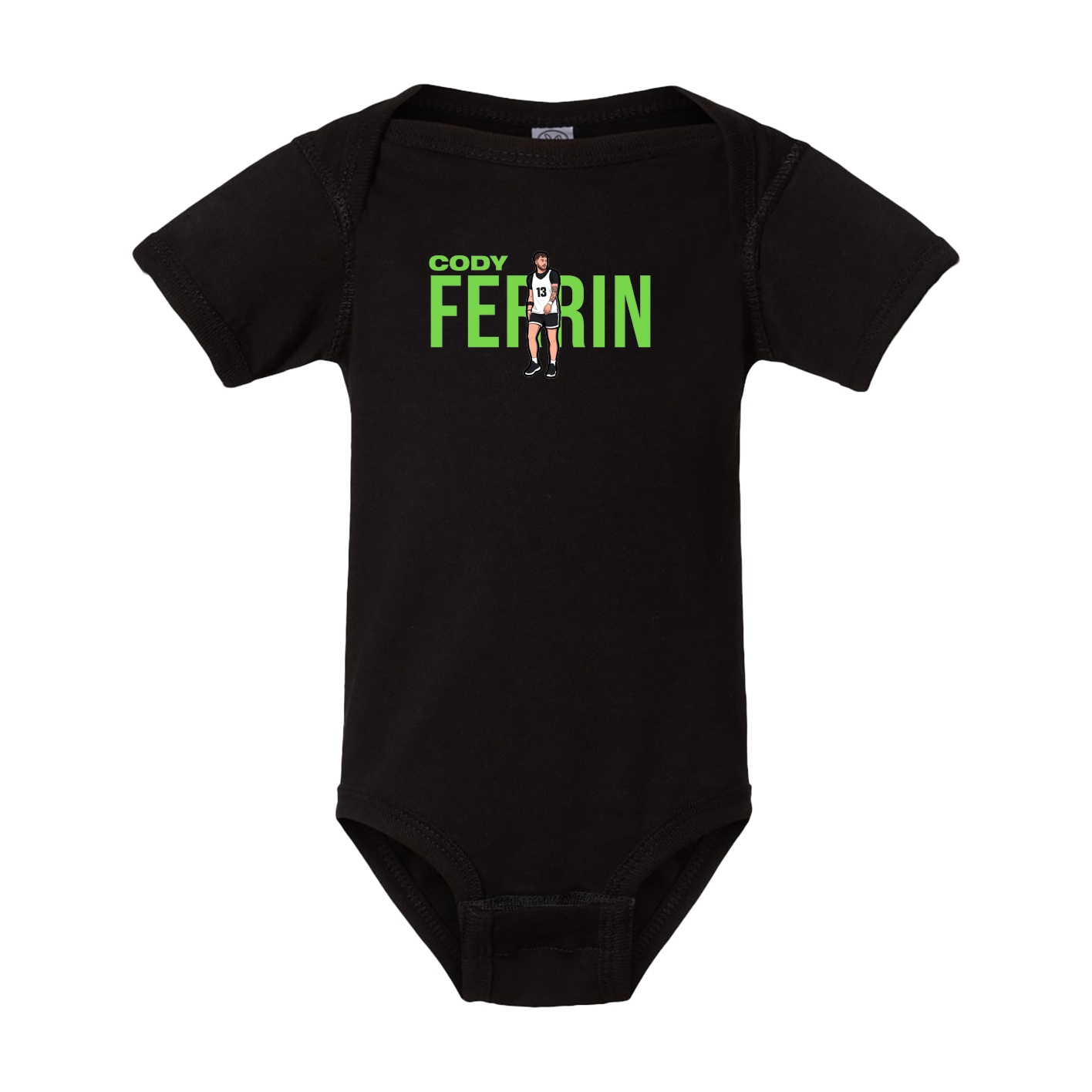 Baby Onesie — Player Name in Black