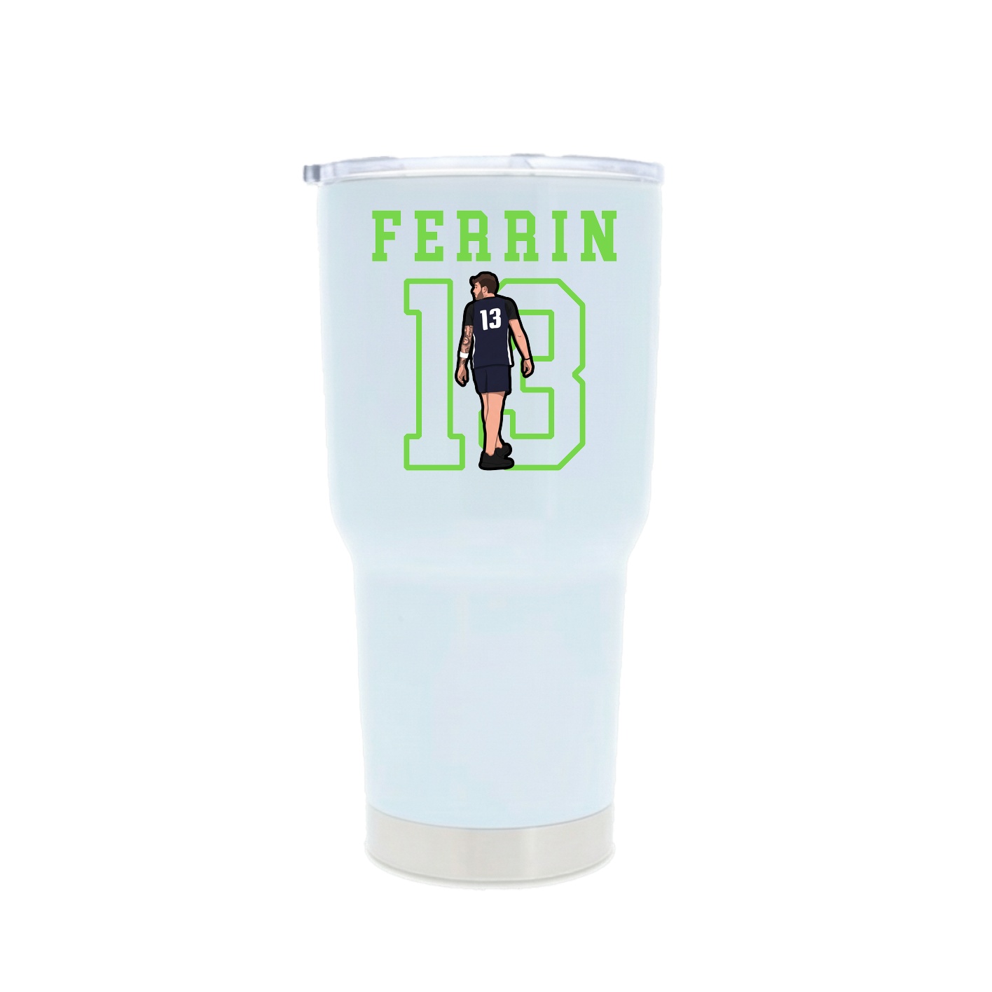 30oz Stainless Steel Tumbler — Shirsey in White