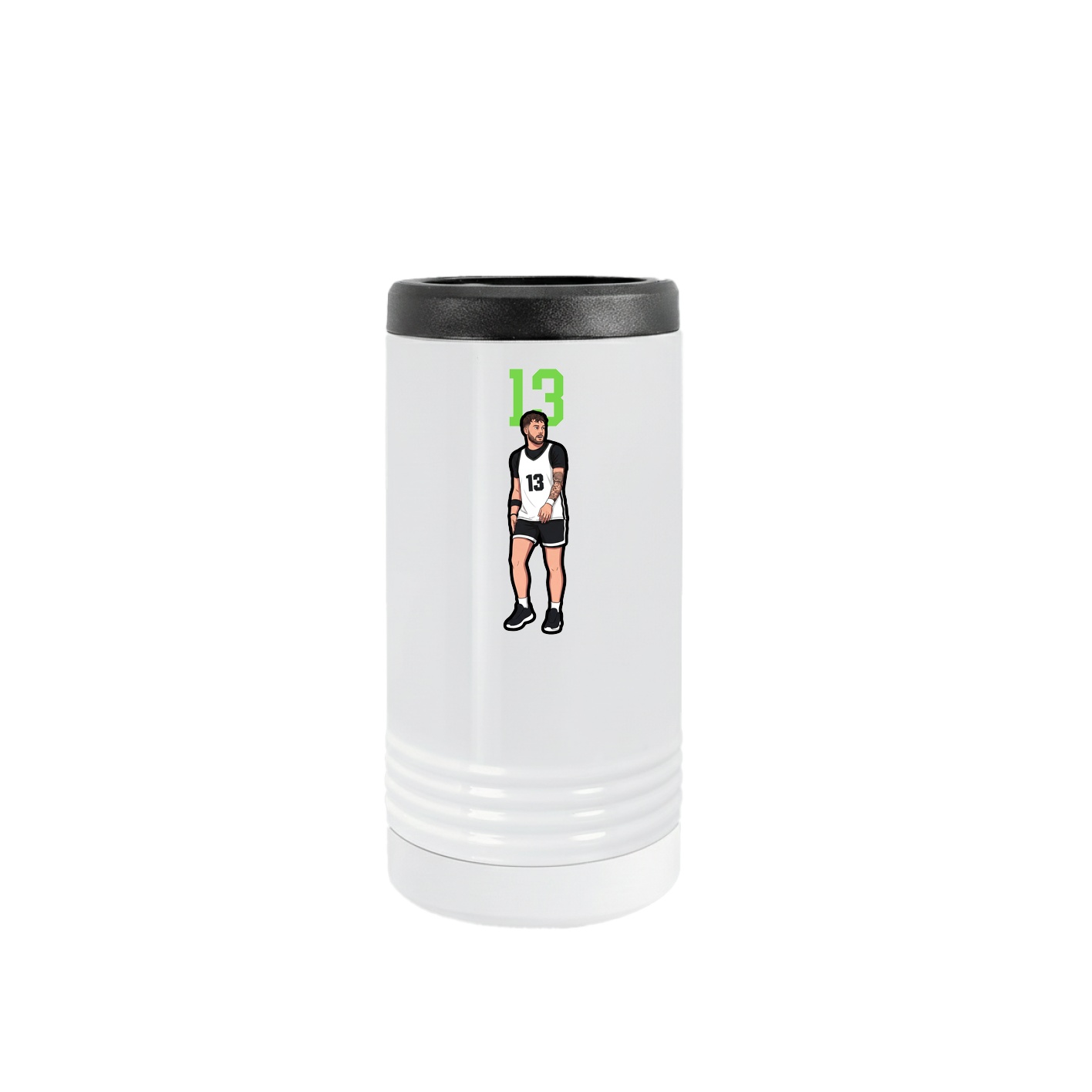 Slim Beverage Holder — Number Top in White