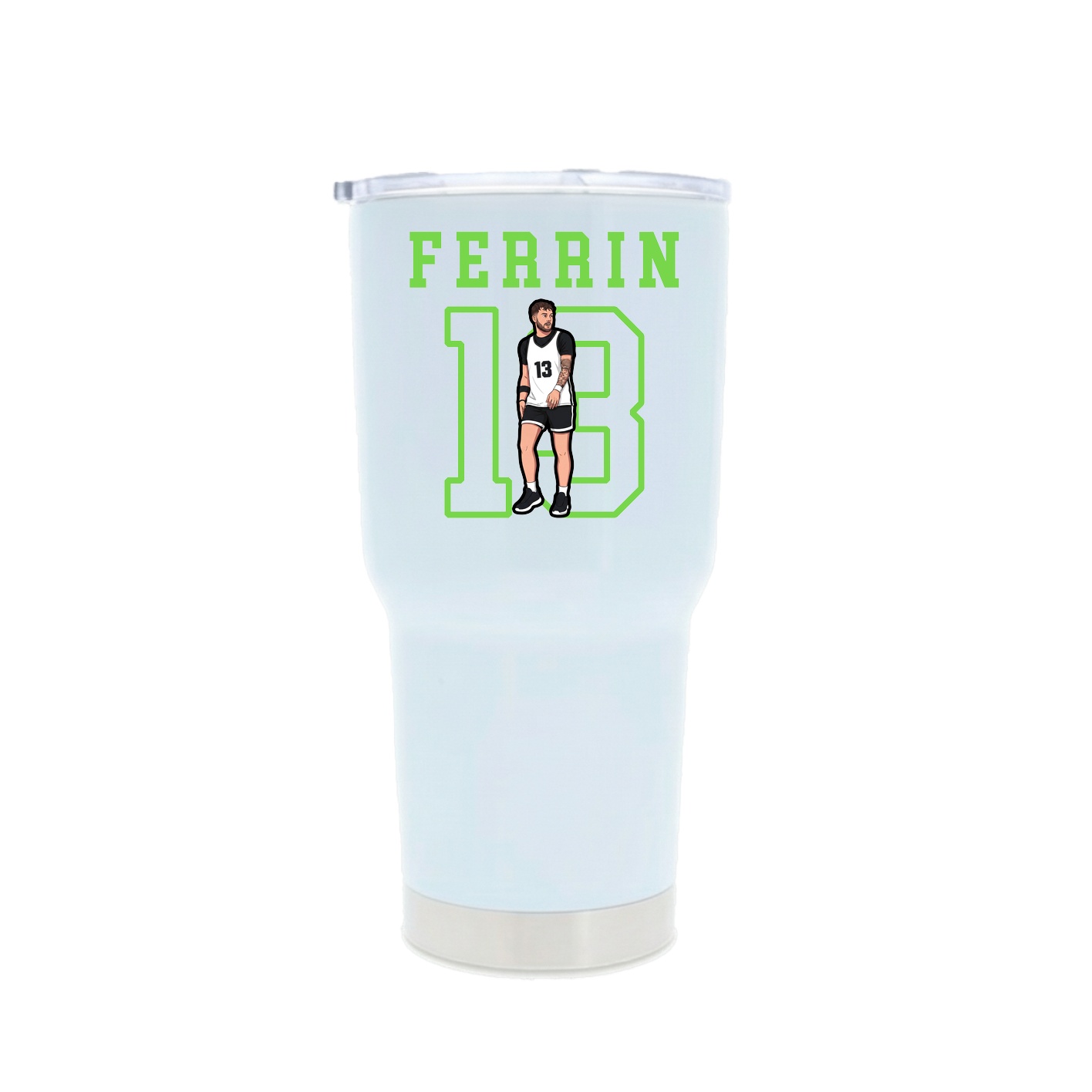 30oz Stainless Steel Tumbler — Shirsey in White