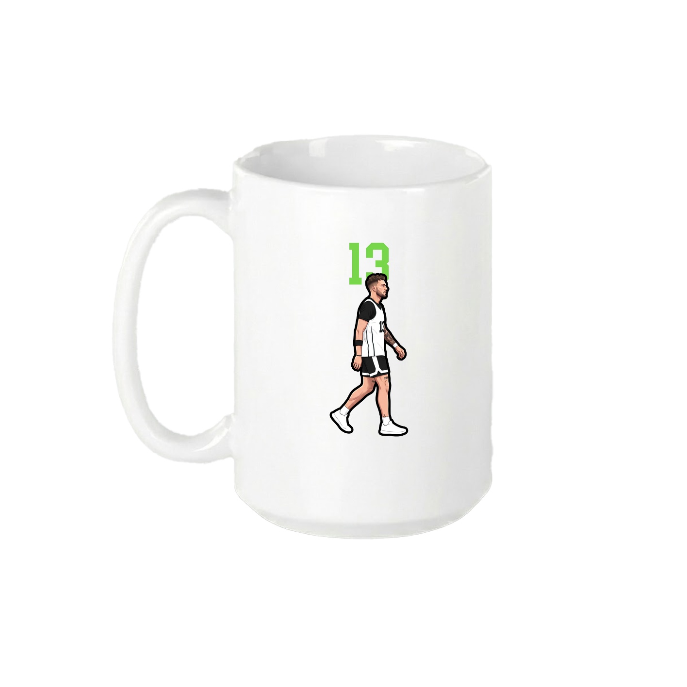 15oz Coffee Mug — Number Top in White