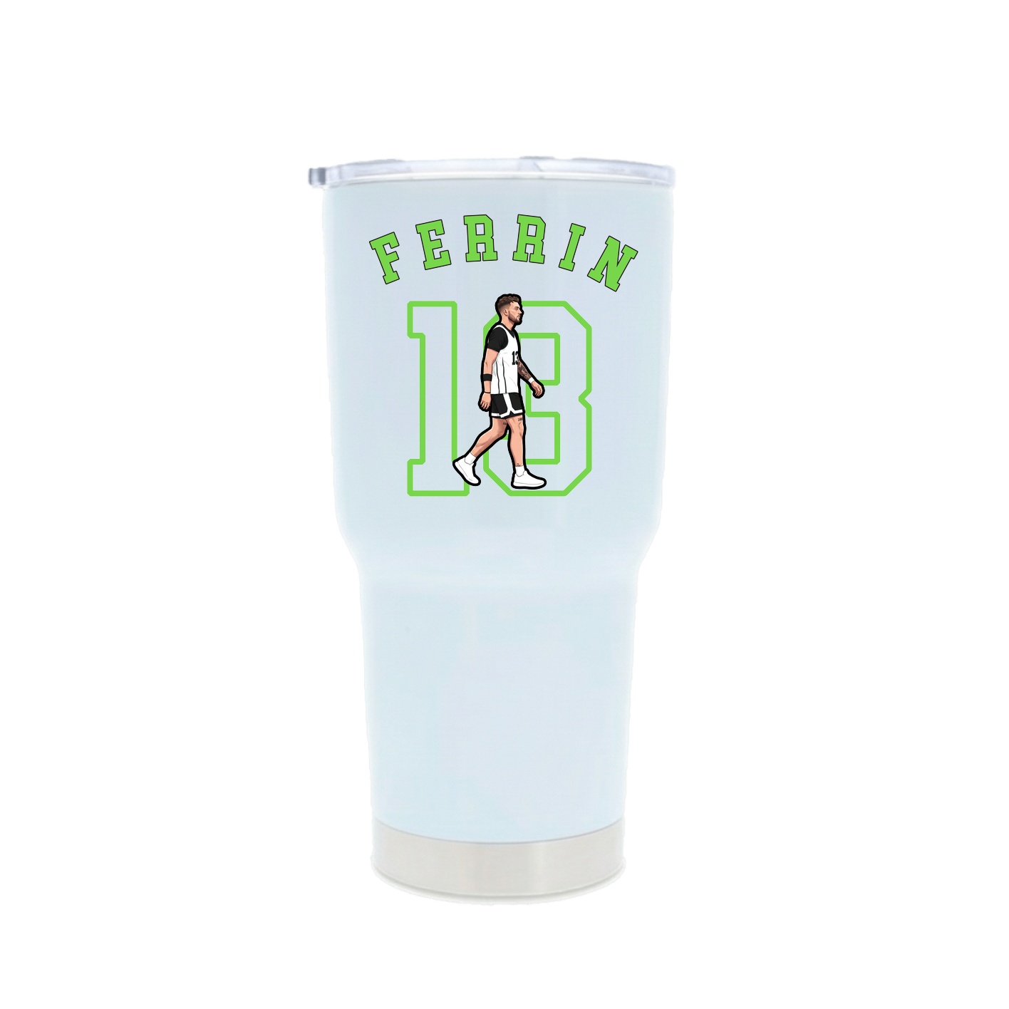30oz Stainless Steel Tumbler — Shirsey Arch in White