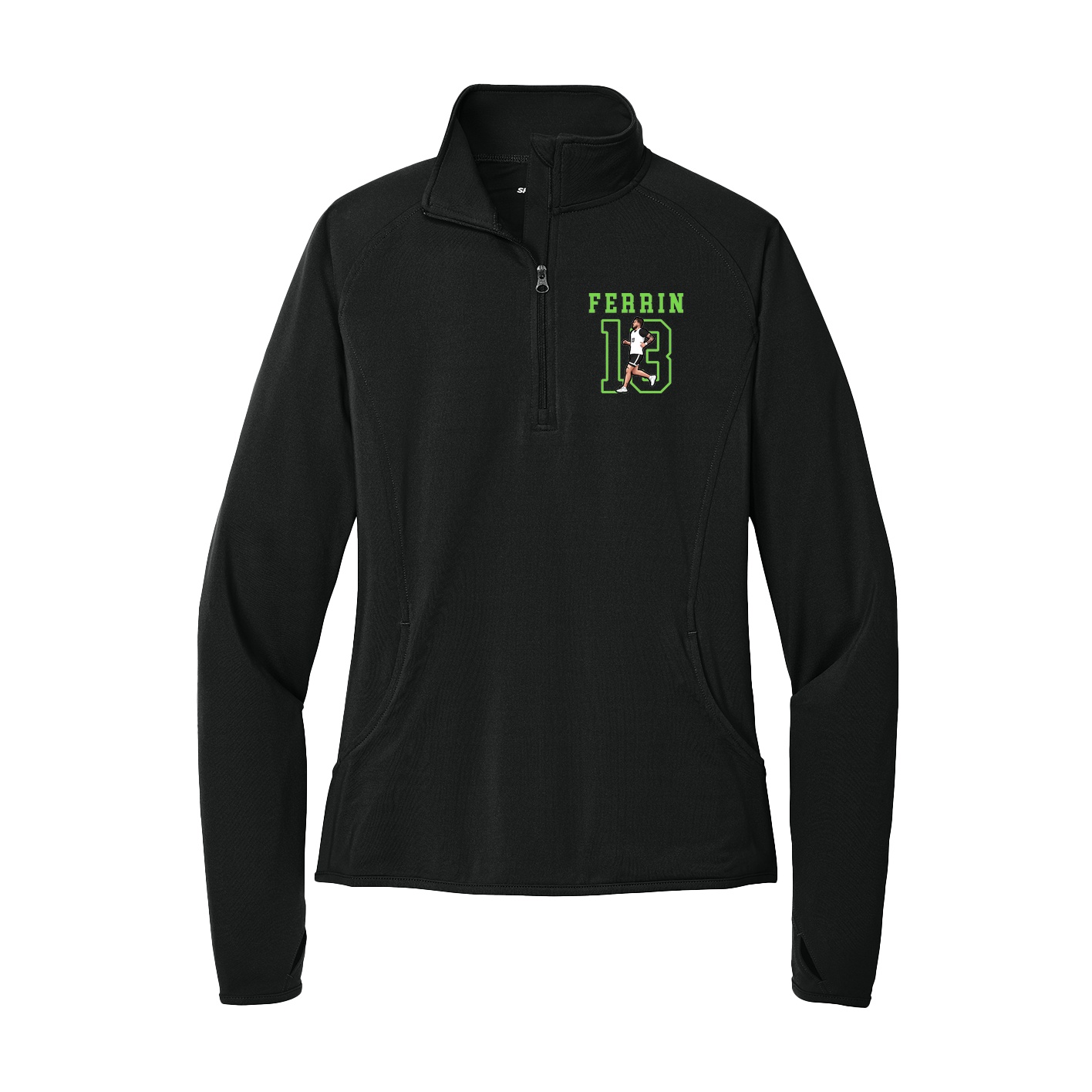 Women's Q-Zip Pullover — Shirsey in Black