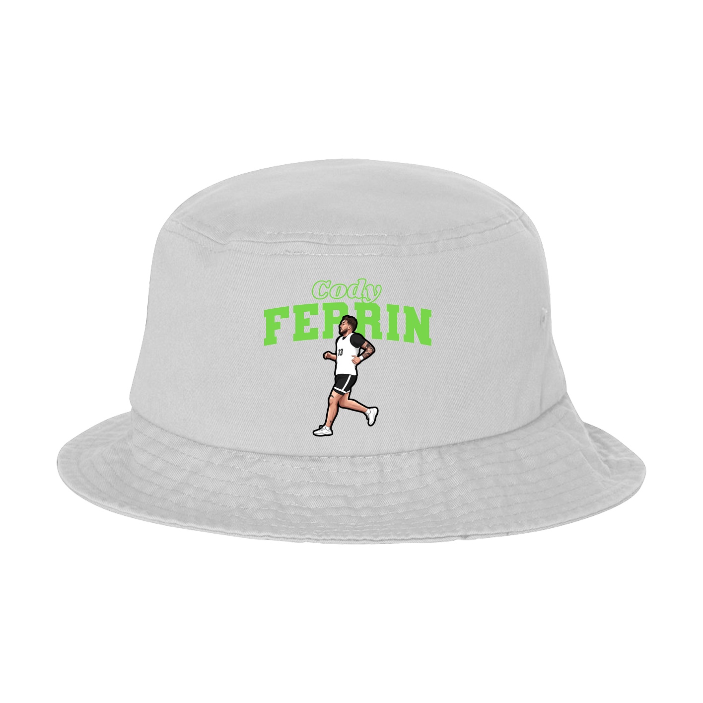Bucket Cap — Name Arch in White