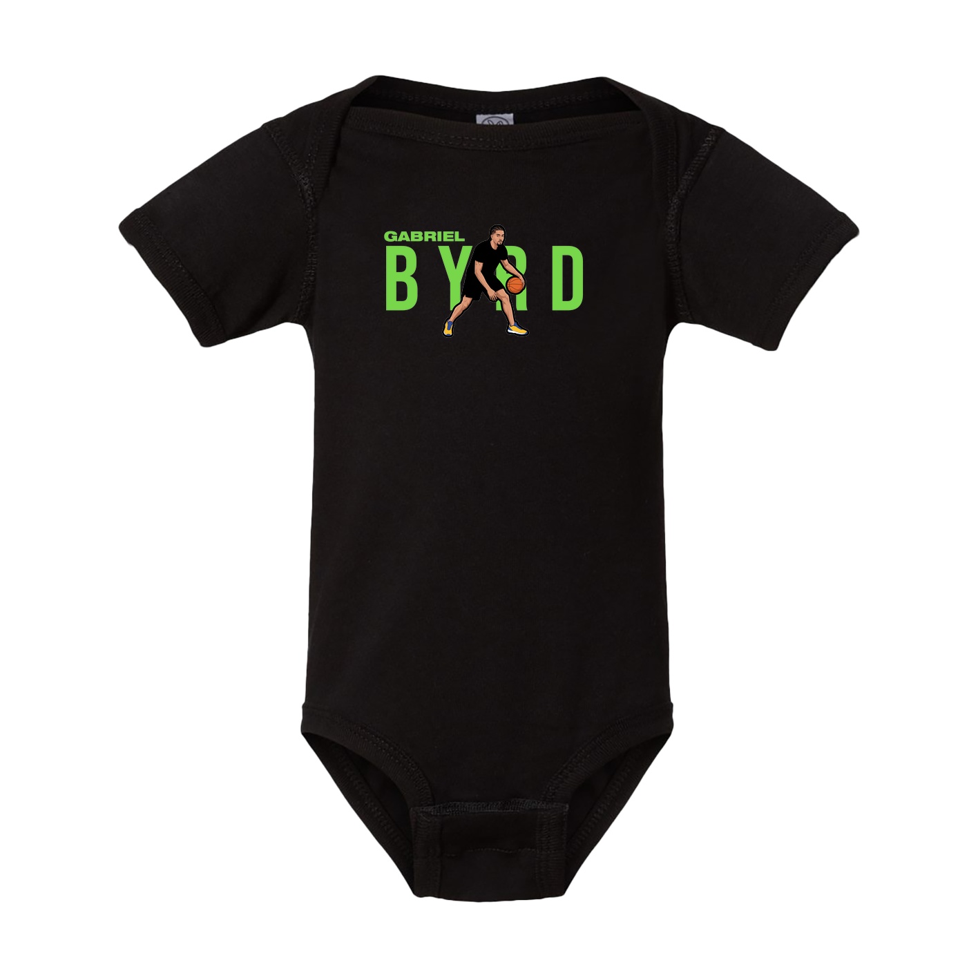Baby Onesie — Player Name in Black