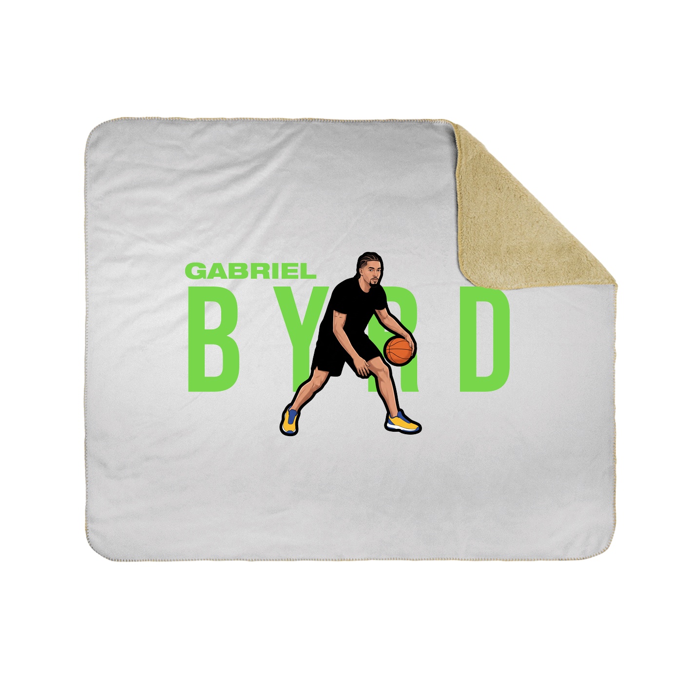 Throw Blanket — Player Name in White