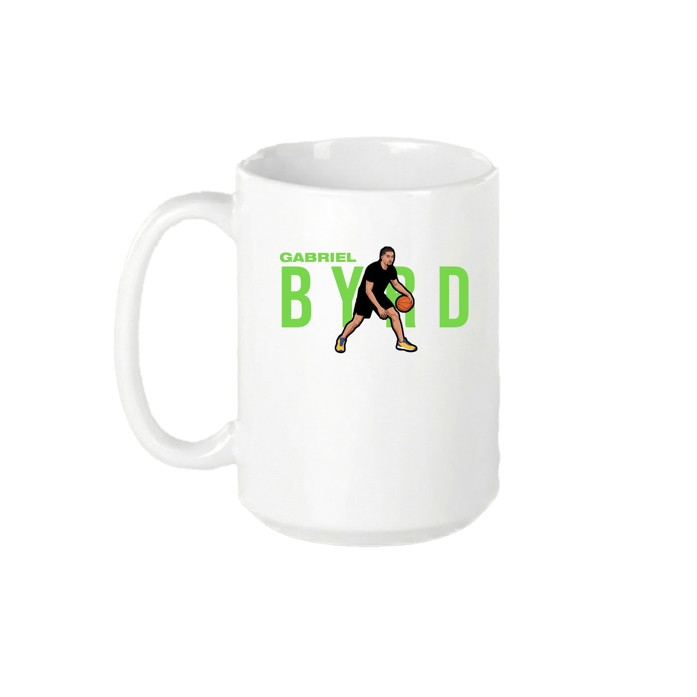 15oz Coffee Mug — Player Name in White