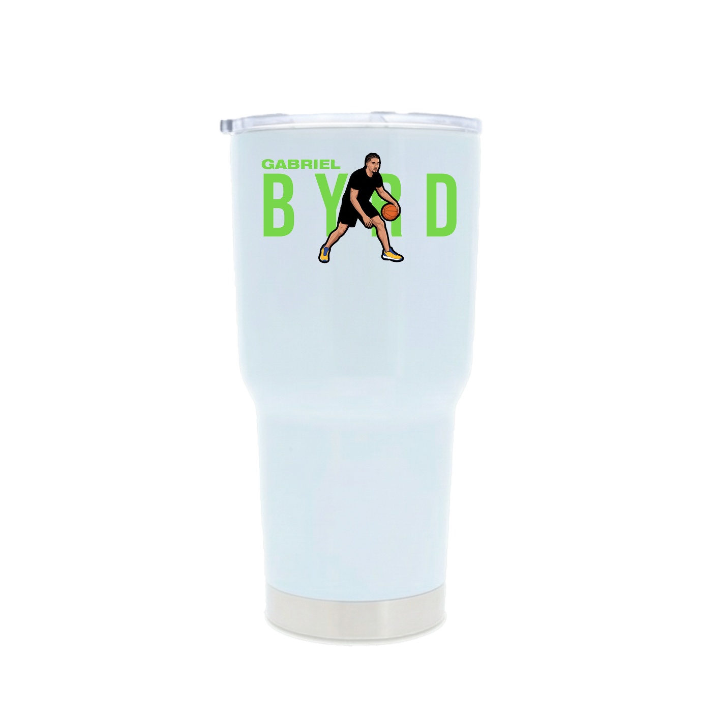 30oz Stainless Steel Tumbler — Player Name in White