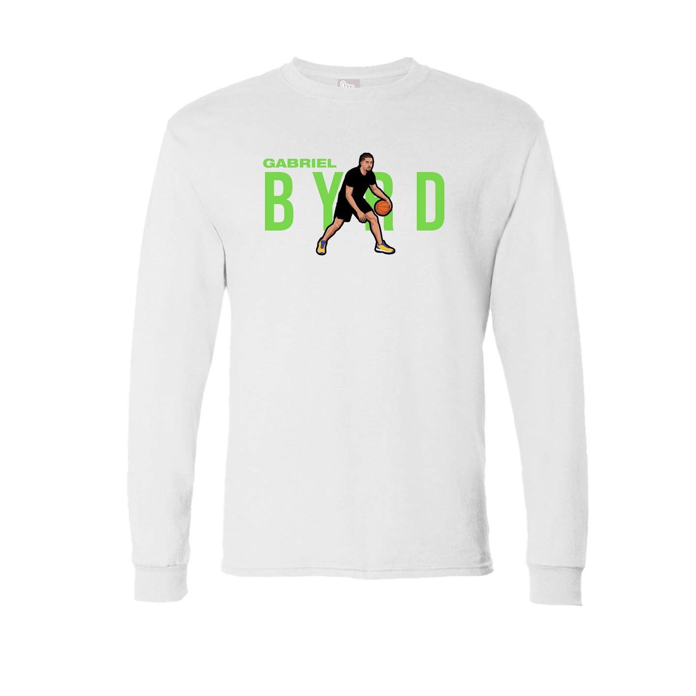 Long Sleeve Tee — Player Name in White