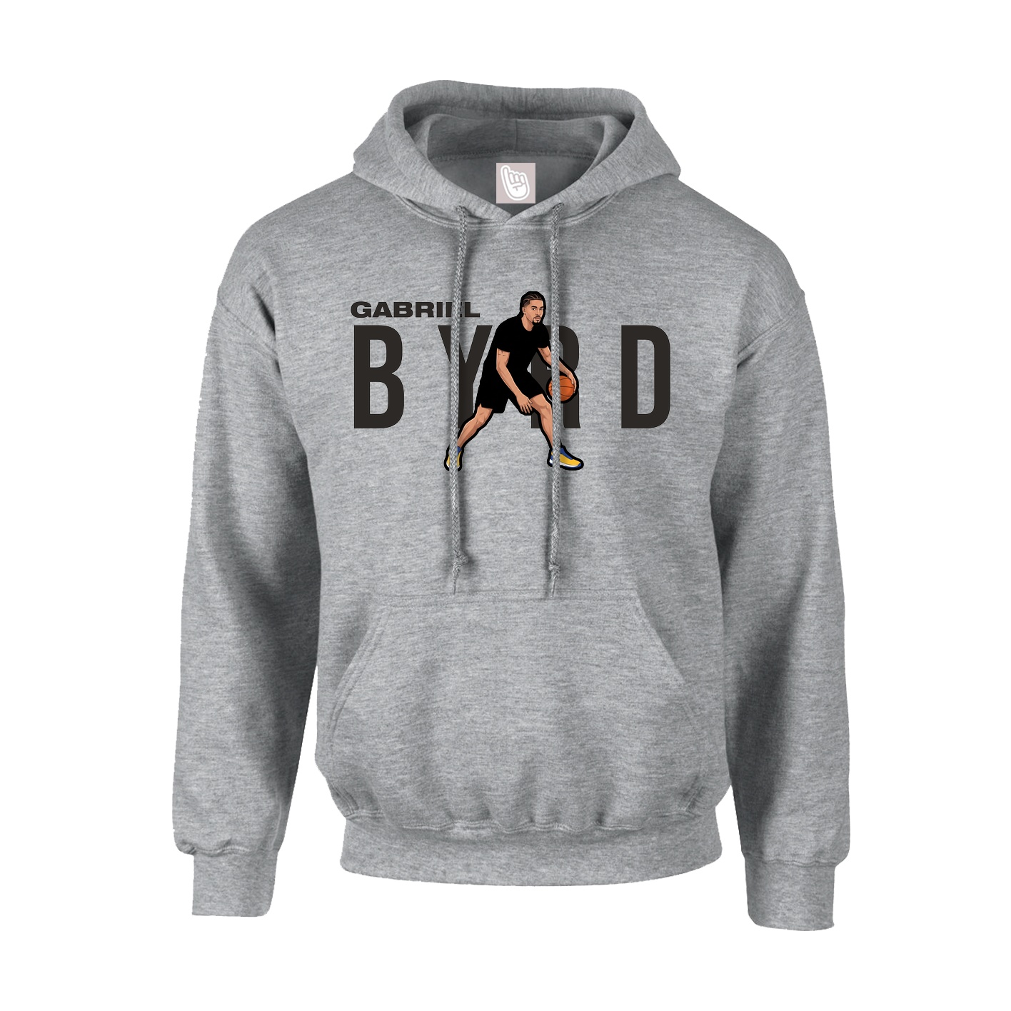 Youth Hoodie — Player Name in Grey