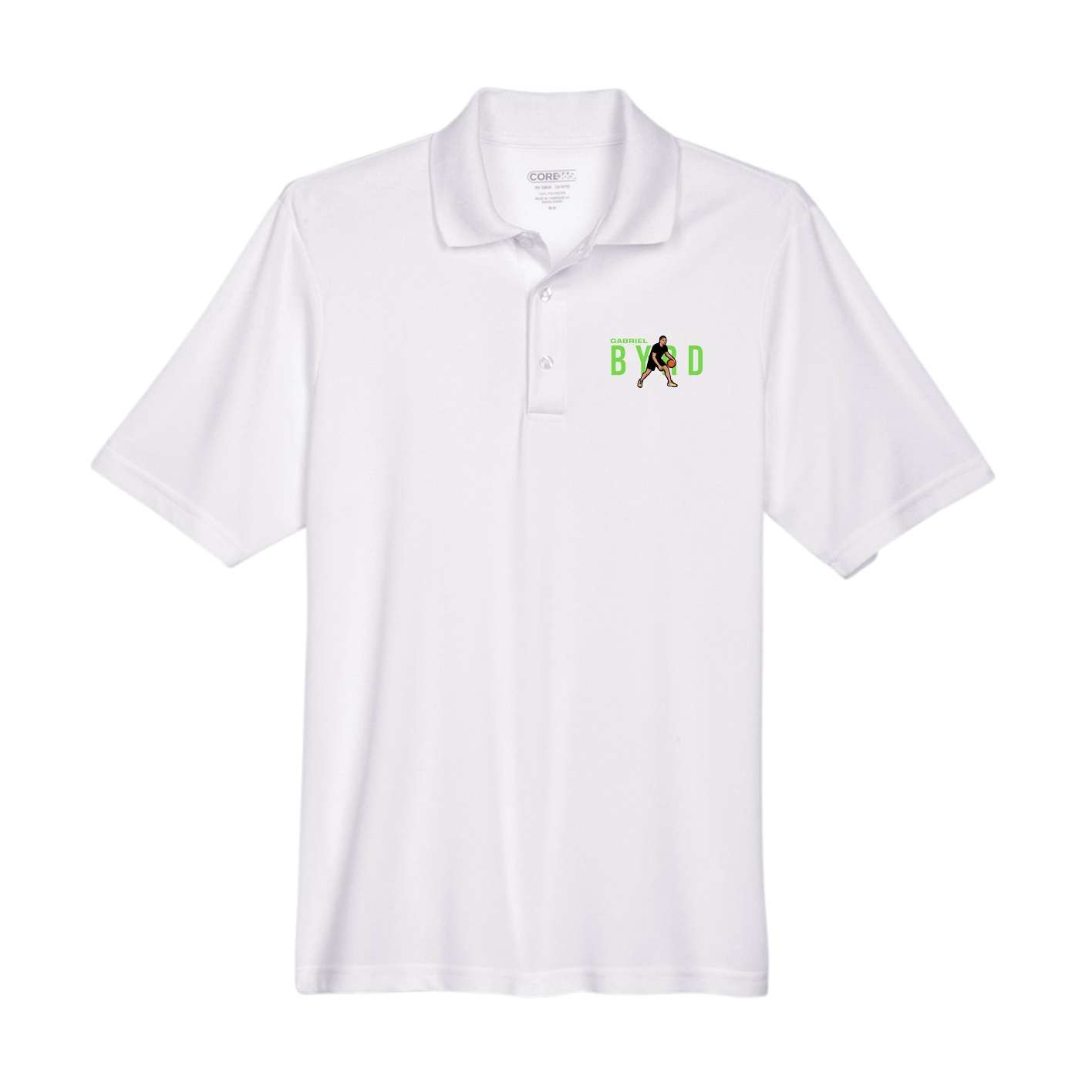 Performance Polo — Player Name in White