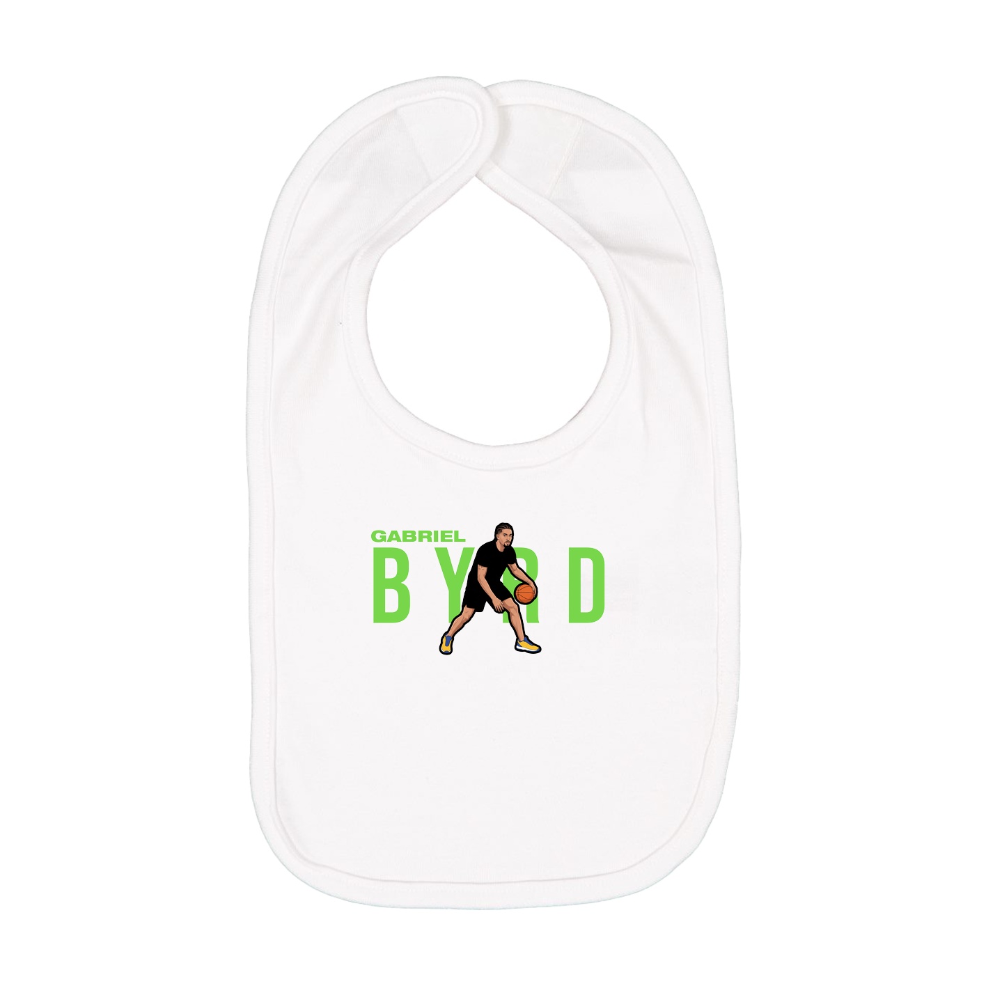 Infant Bib — Player Name in White