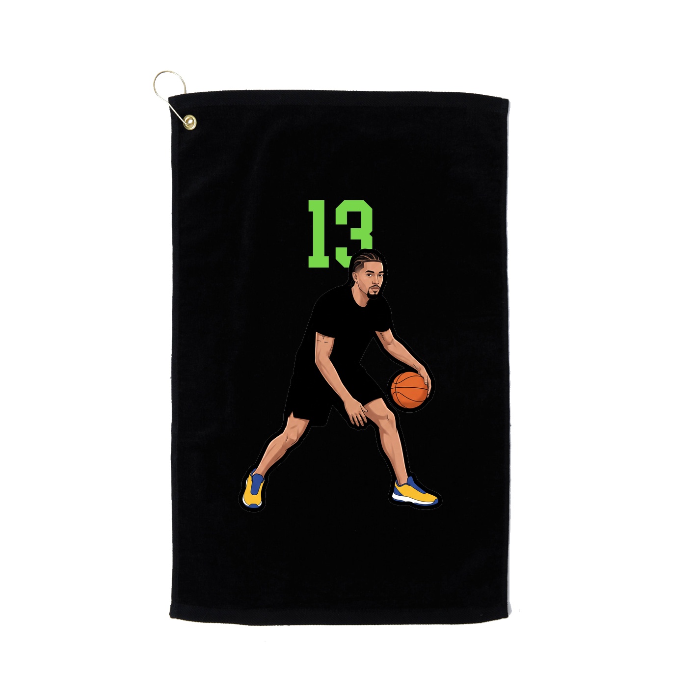 Golf Towel — Number Top in Black