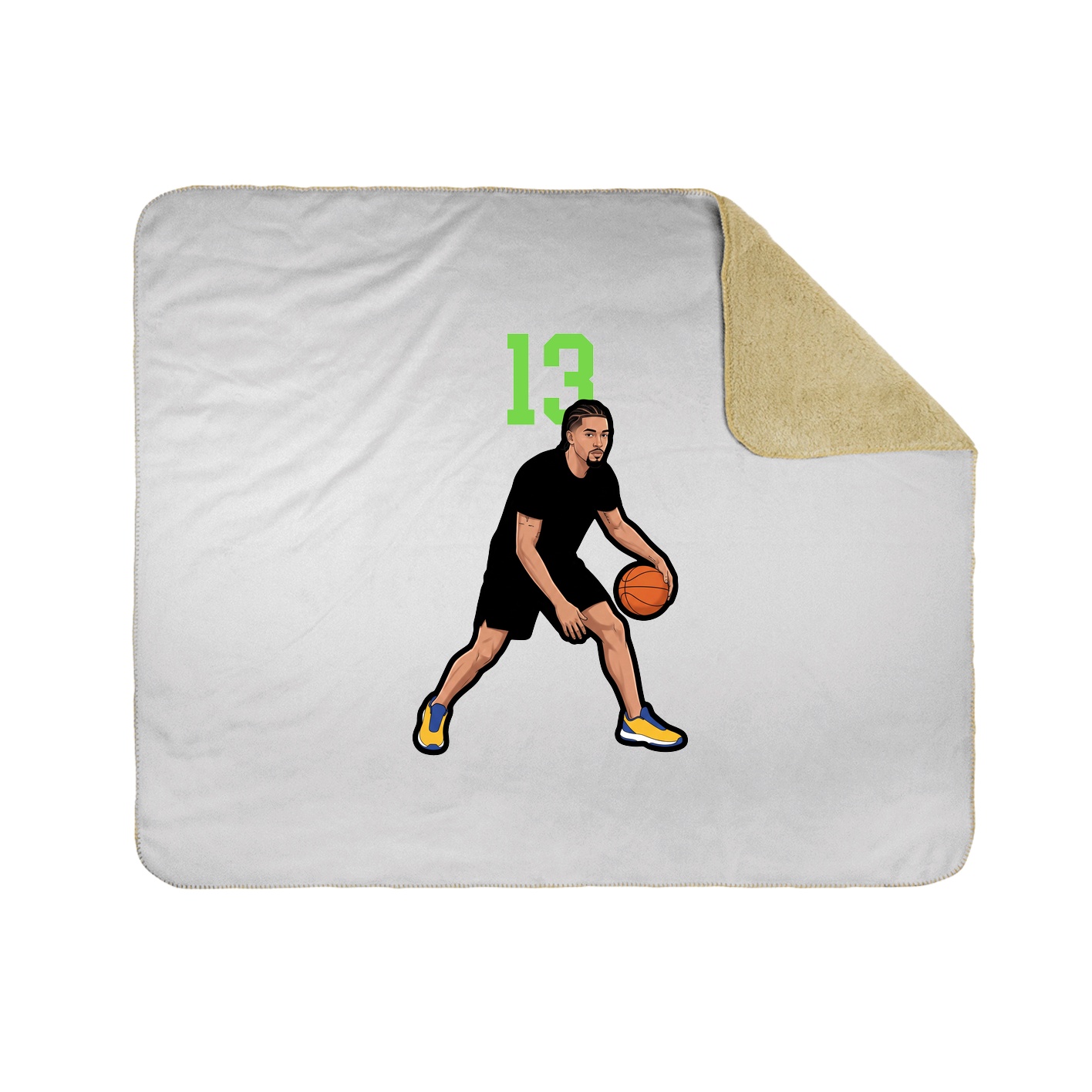 Throw Blanket — Number Top in White