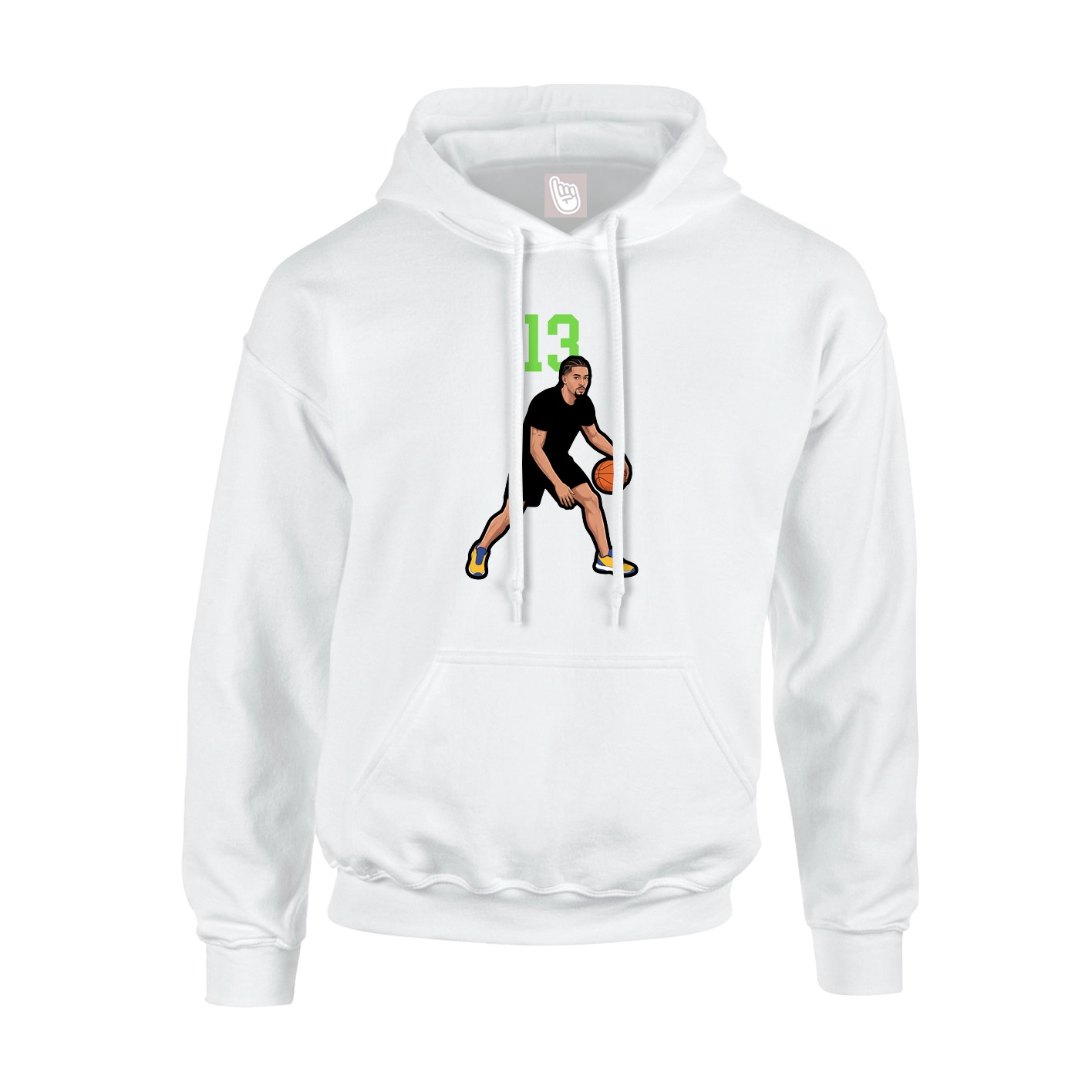 Hoodie — Number Top in White