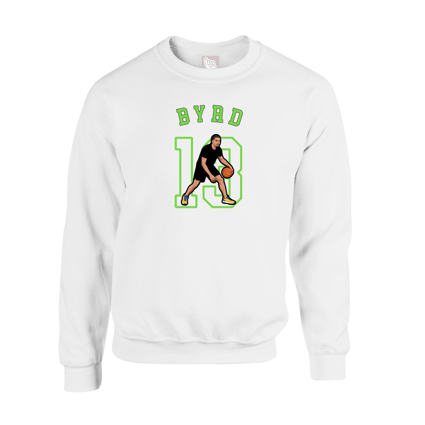 Fleece Crew — Shirsey Arch in White