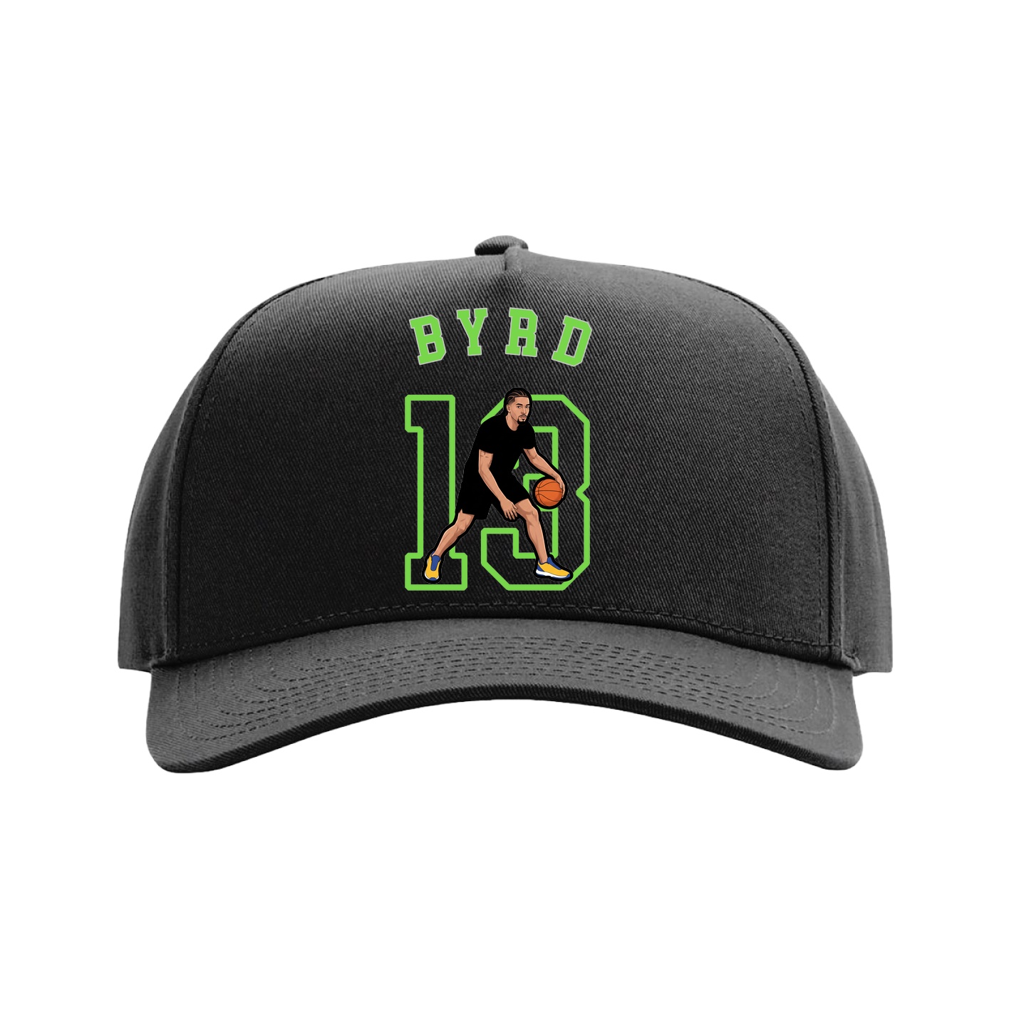 Full Fabric Five-Panel Champ Cap — Shirsey Arch in Black