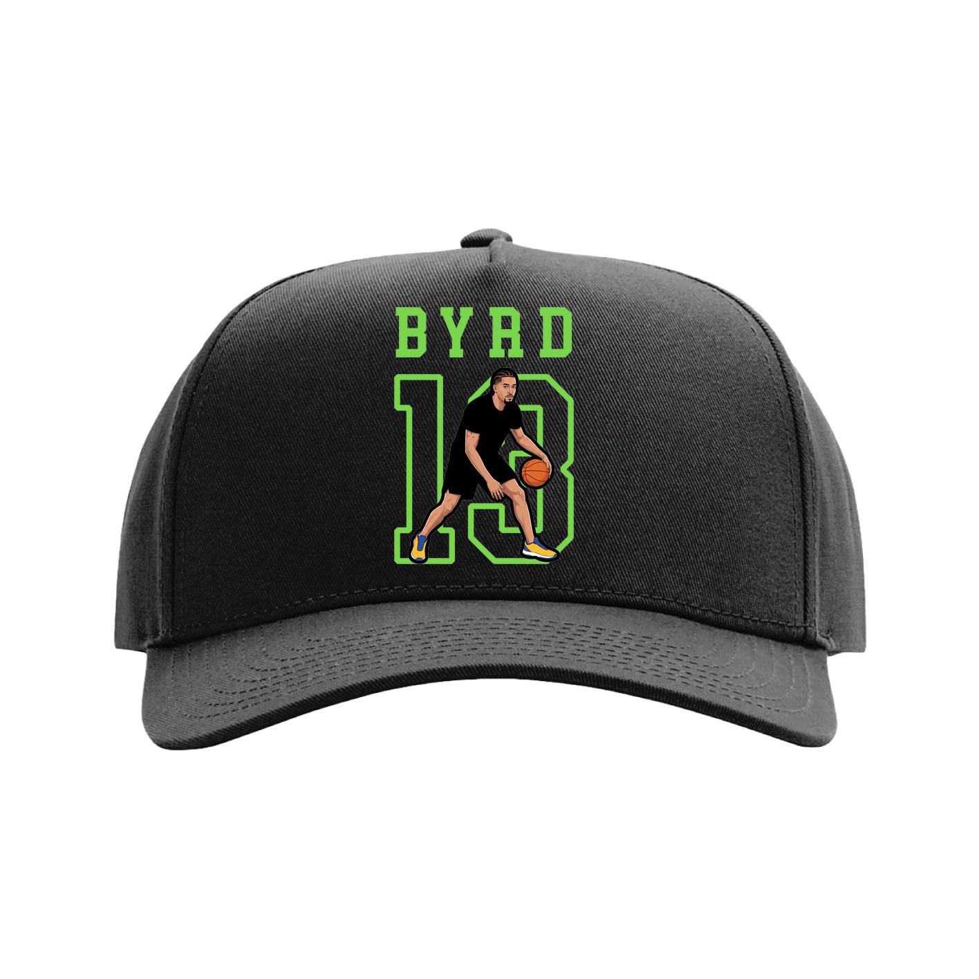 Full Fabric Five-Panel Champ Cap — Shirsey in Black