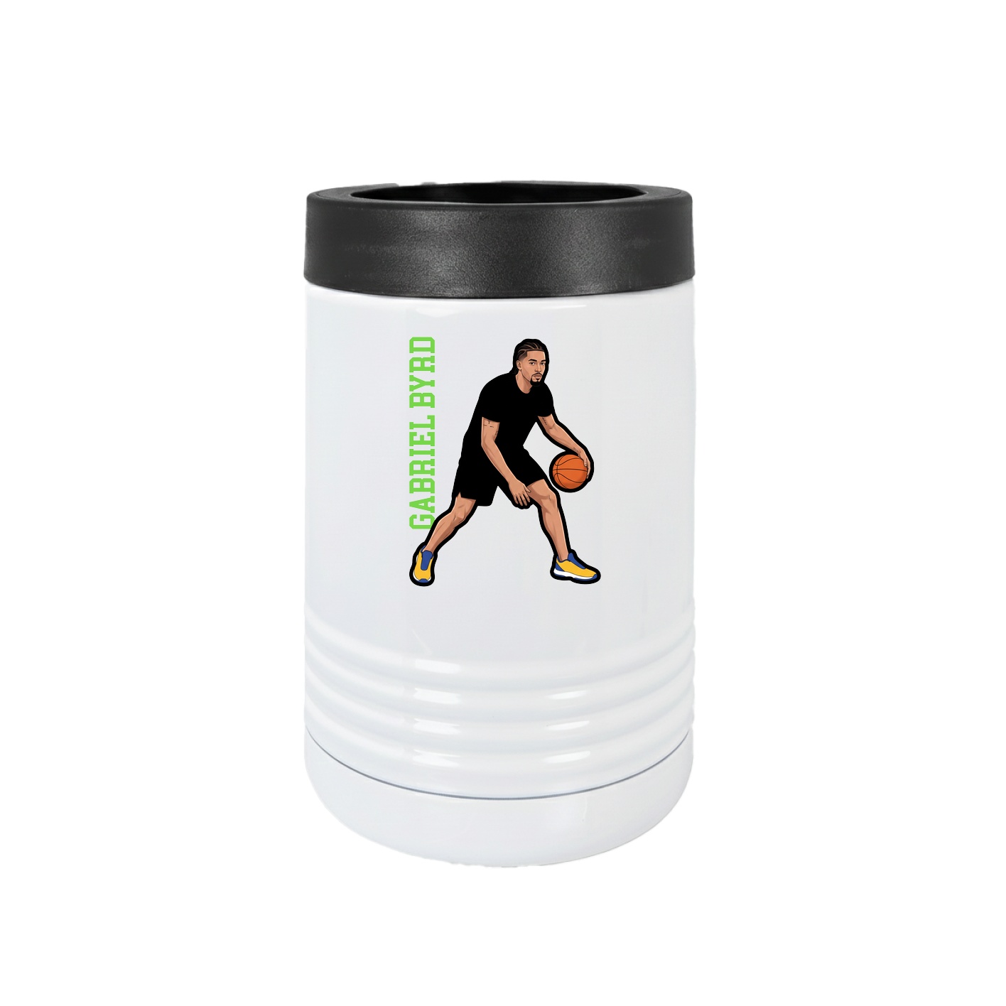 Beverage Holder — Name Vertical in White