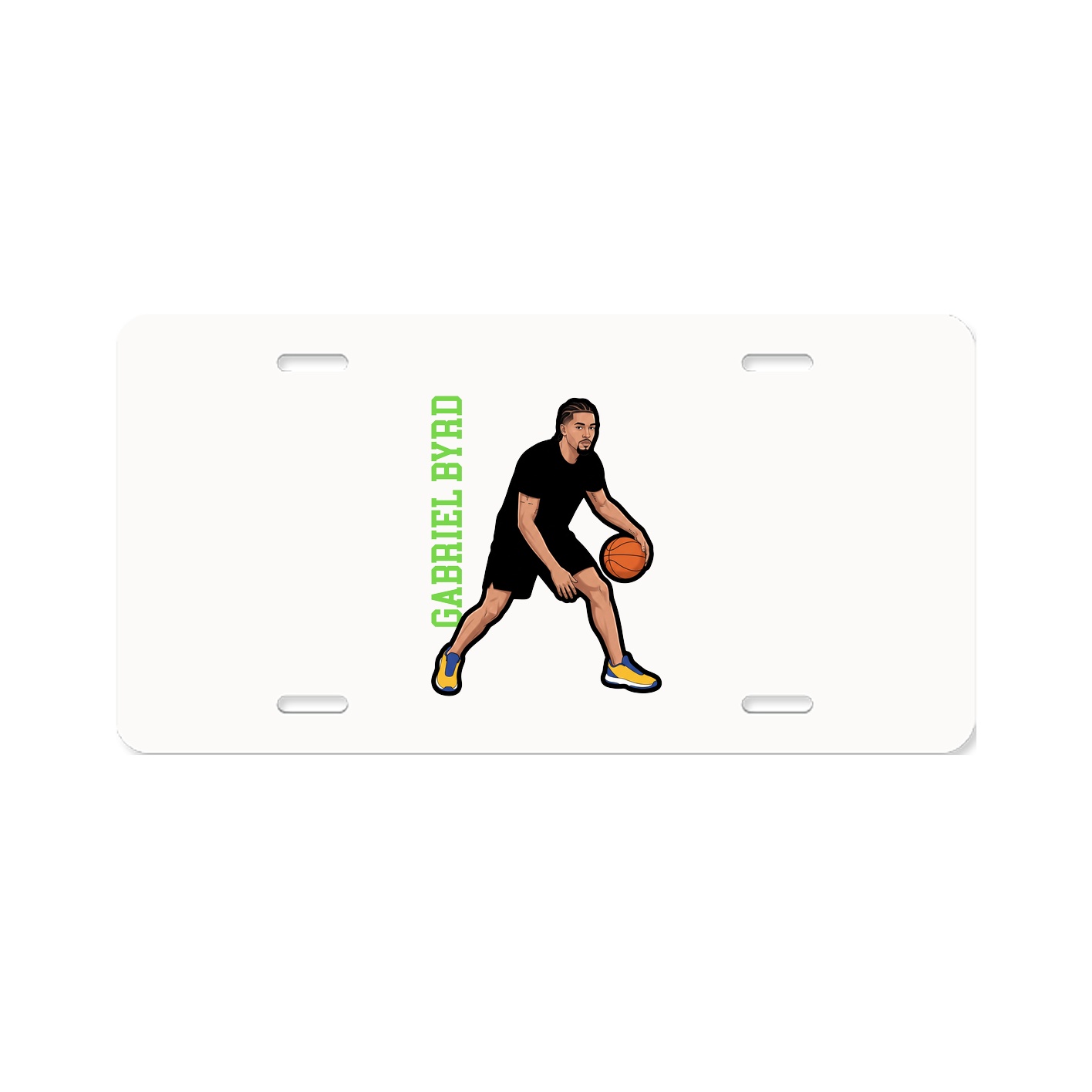 License Plate — Name Vertical in Classic