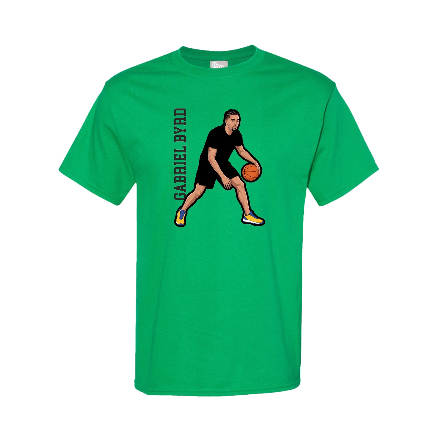 Tee — Name Vertical in Green