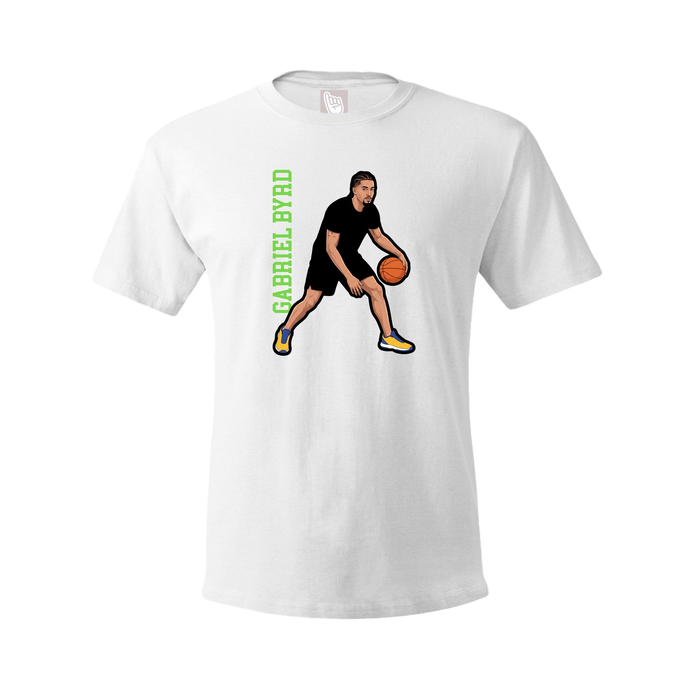Youth Tee — Name Vertical in White