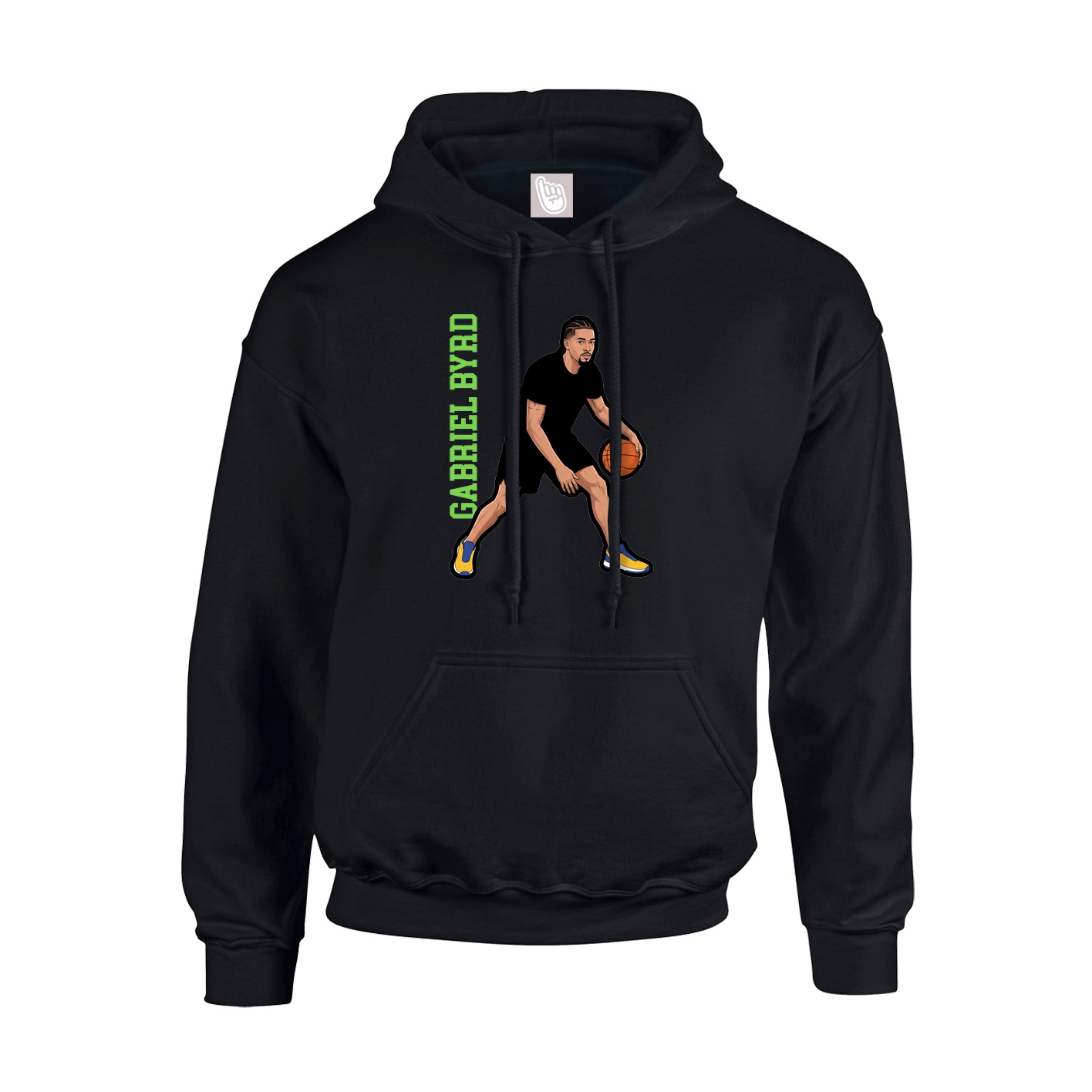 Youth Hoodie — Name Vertical in Black