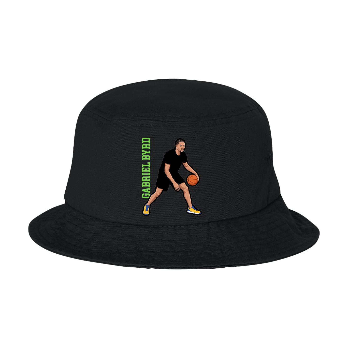 Bucket Cap — Name Vertical in Black